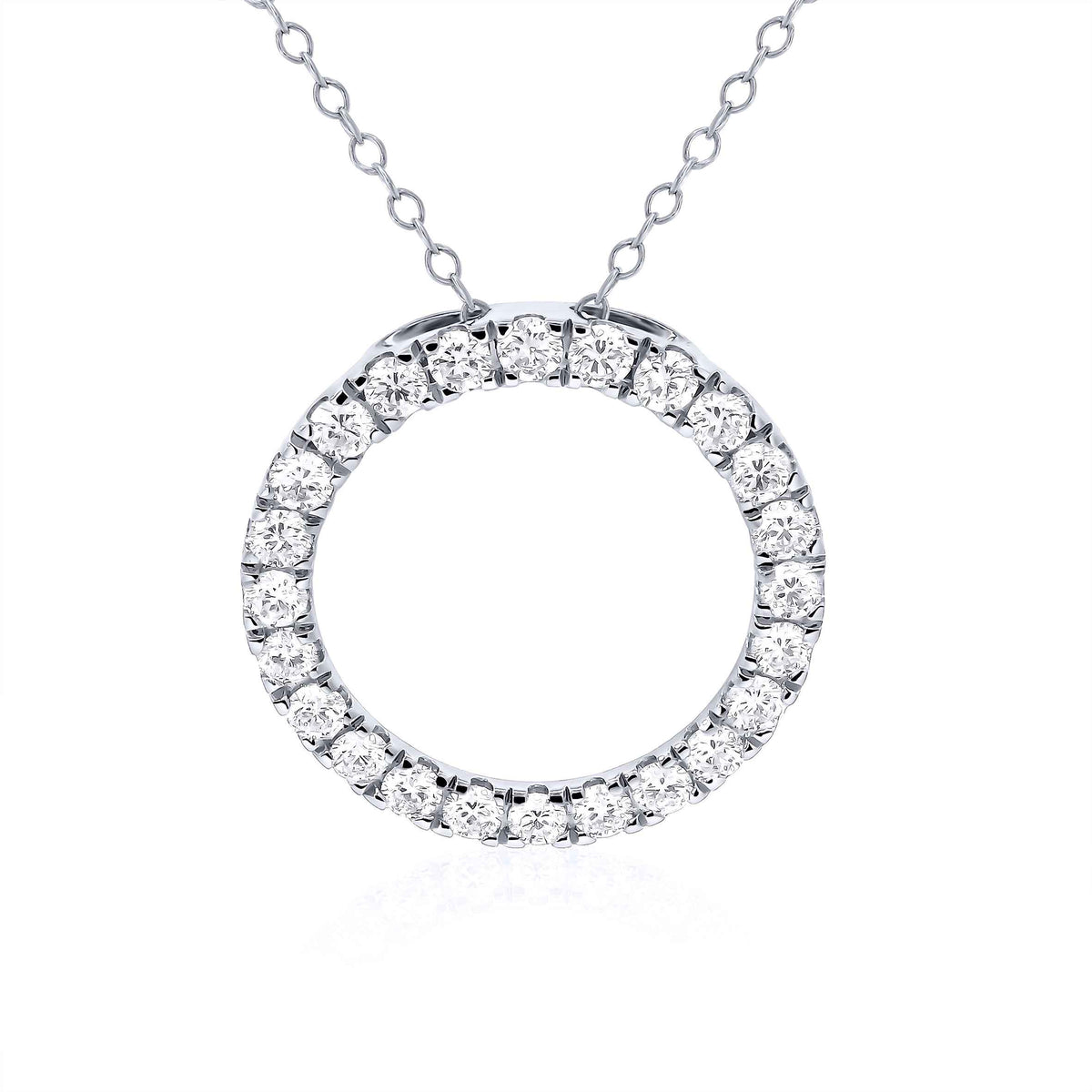 9ct White Gold 1.00ct Lab Diamond Circle of Life Pendant - AM4095
