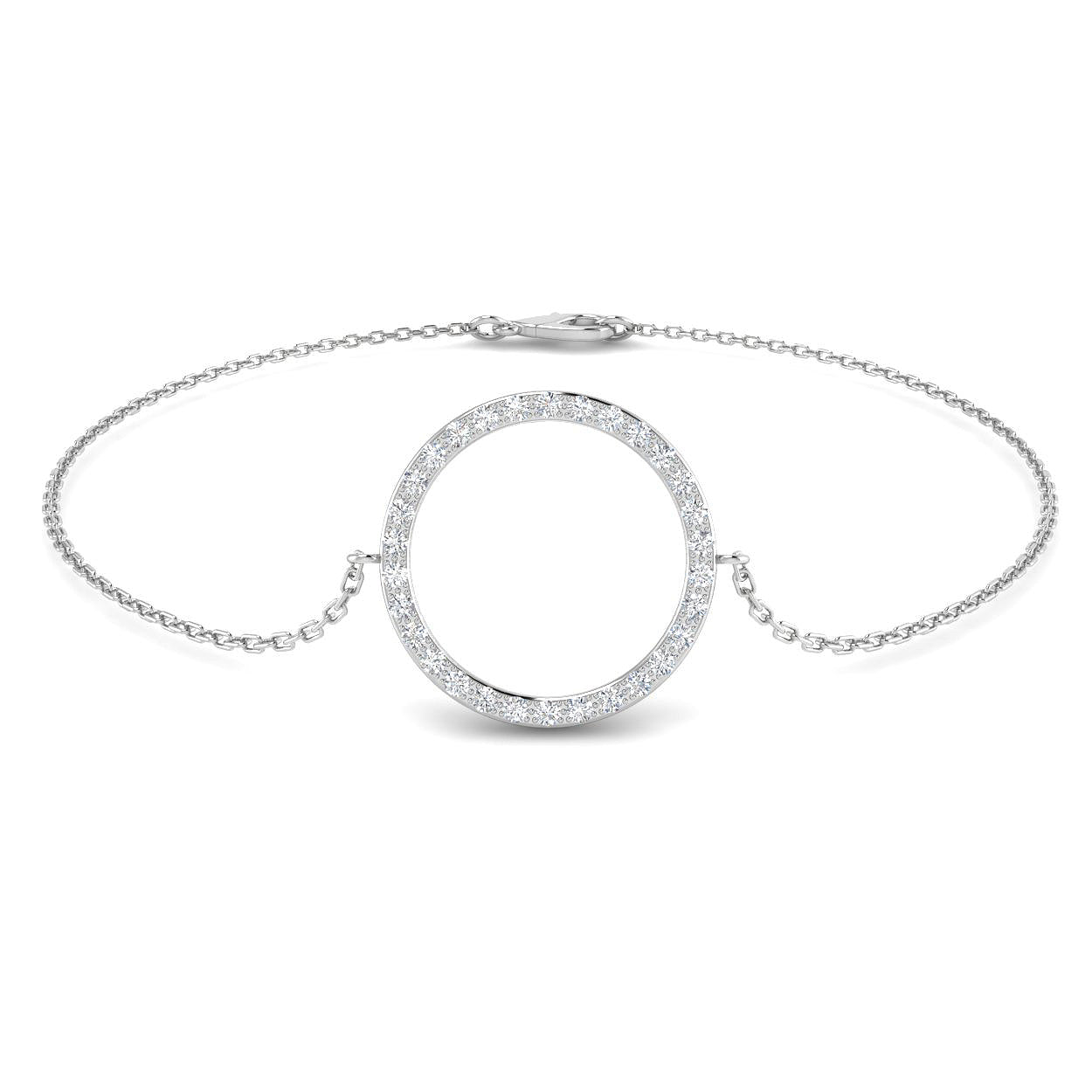 9ct Gold Diamond Circle Bracelet - LM1001 - Hallmark Jewellers Formby & The Jewellers Bench Widnes