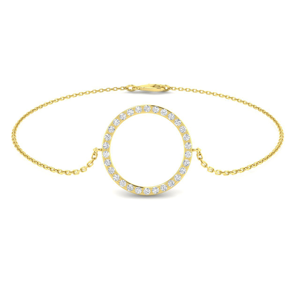 9ct Gold Diamond Circle Bracelet - LM1002 - Hallmark Jewellers Formby & The Jewellers Bench Widnes