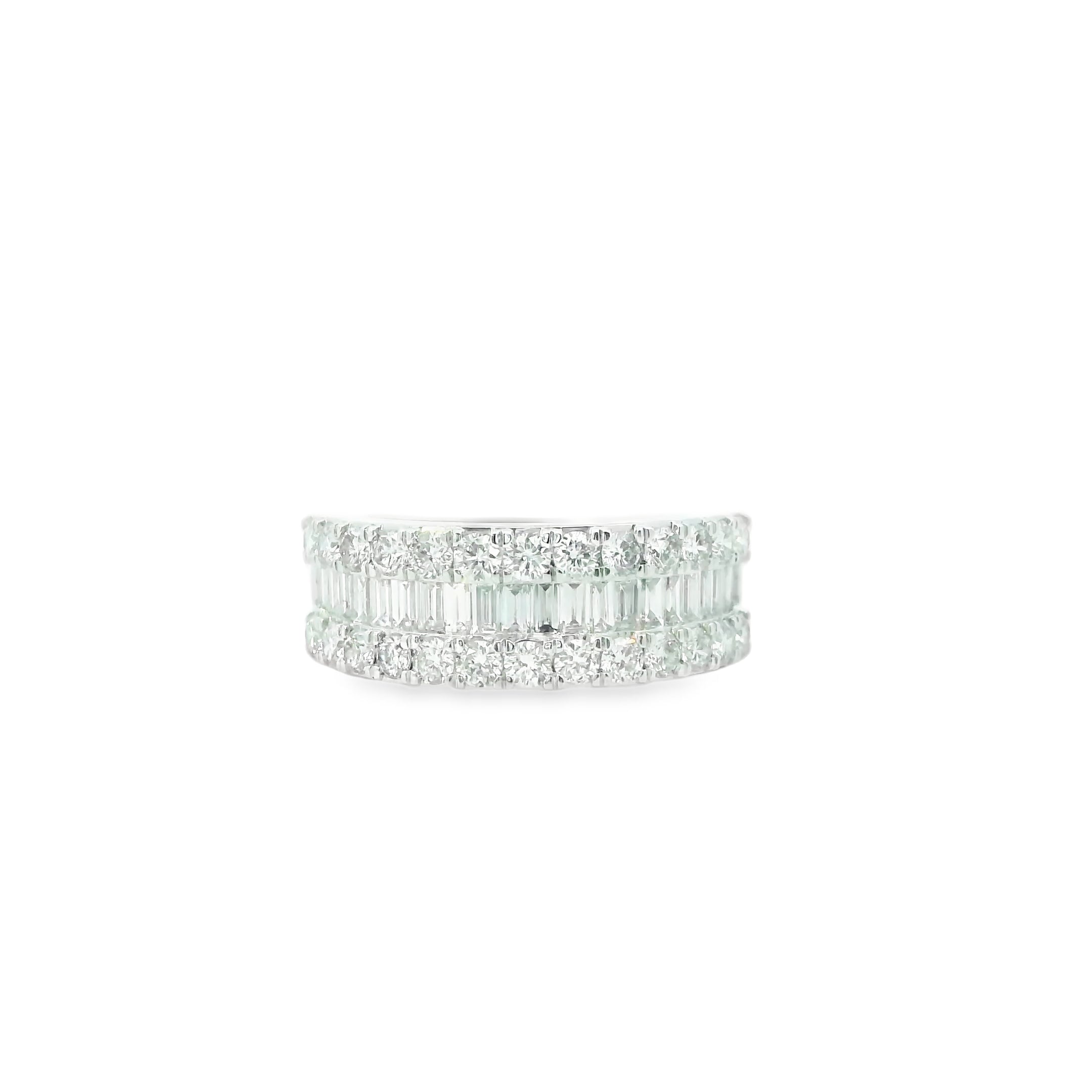 Platinum Baguette & Brilliant Ring - DR4172