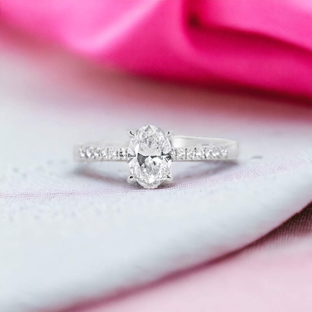 18ct White Gold Lab Diamond Ring 0.86ct - AK1425