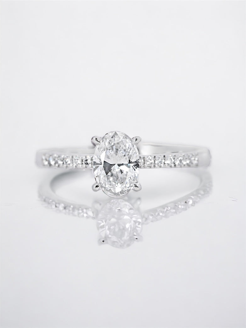 18ct White Gold Lab Diamond Ring 0.86ct - AK1425