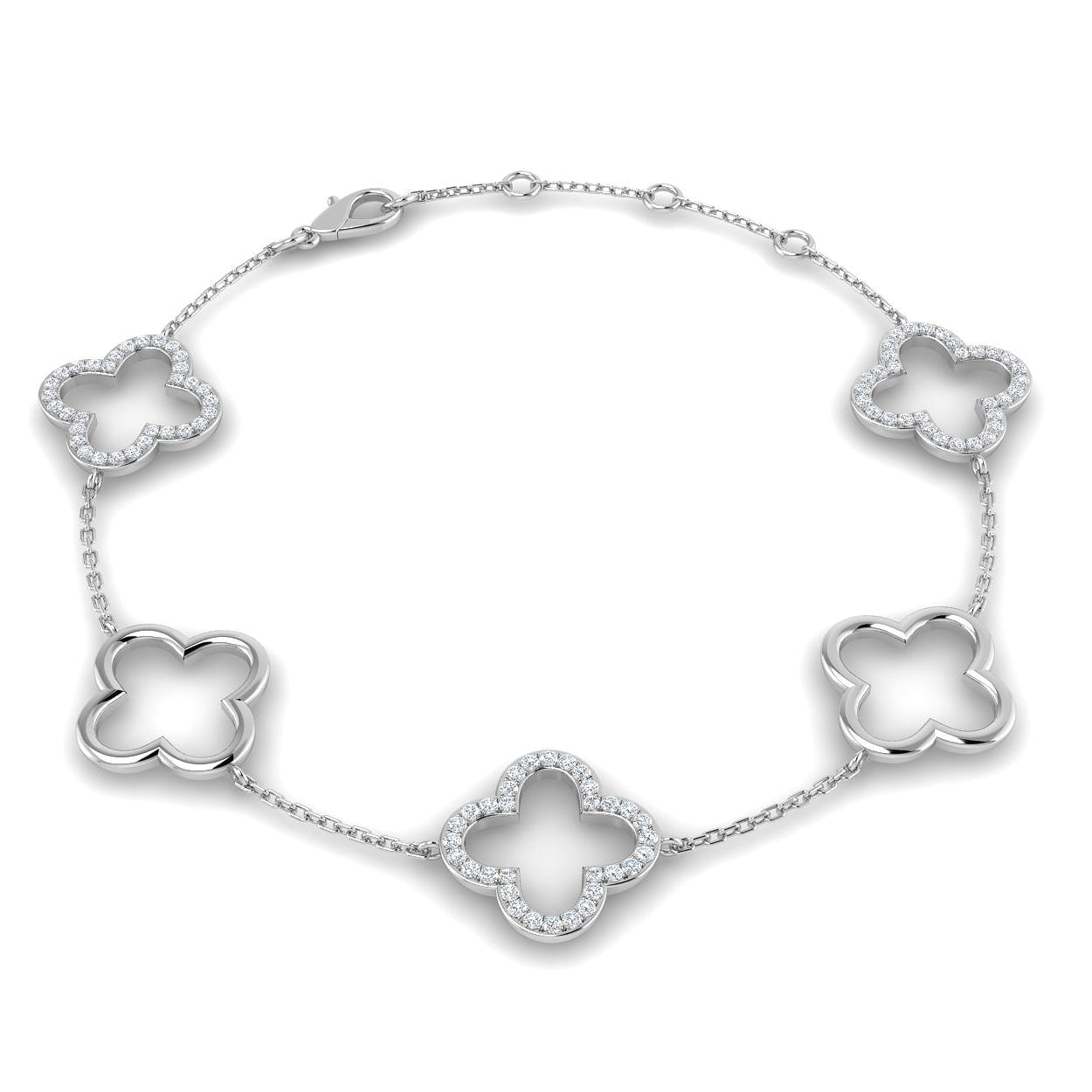 9ct Gold Diamond Shape Bracelet - LM1011 - Hallmark Jewellers Formby & The Jewellers Bench Widnes