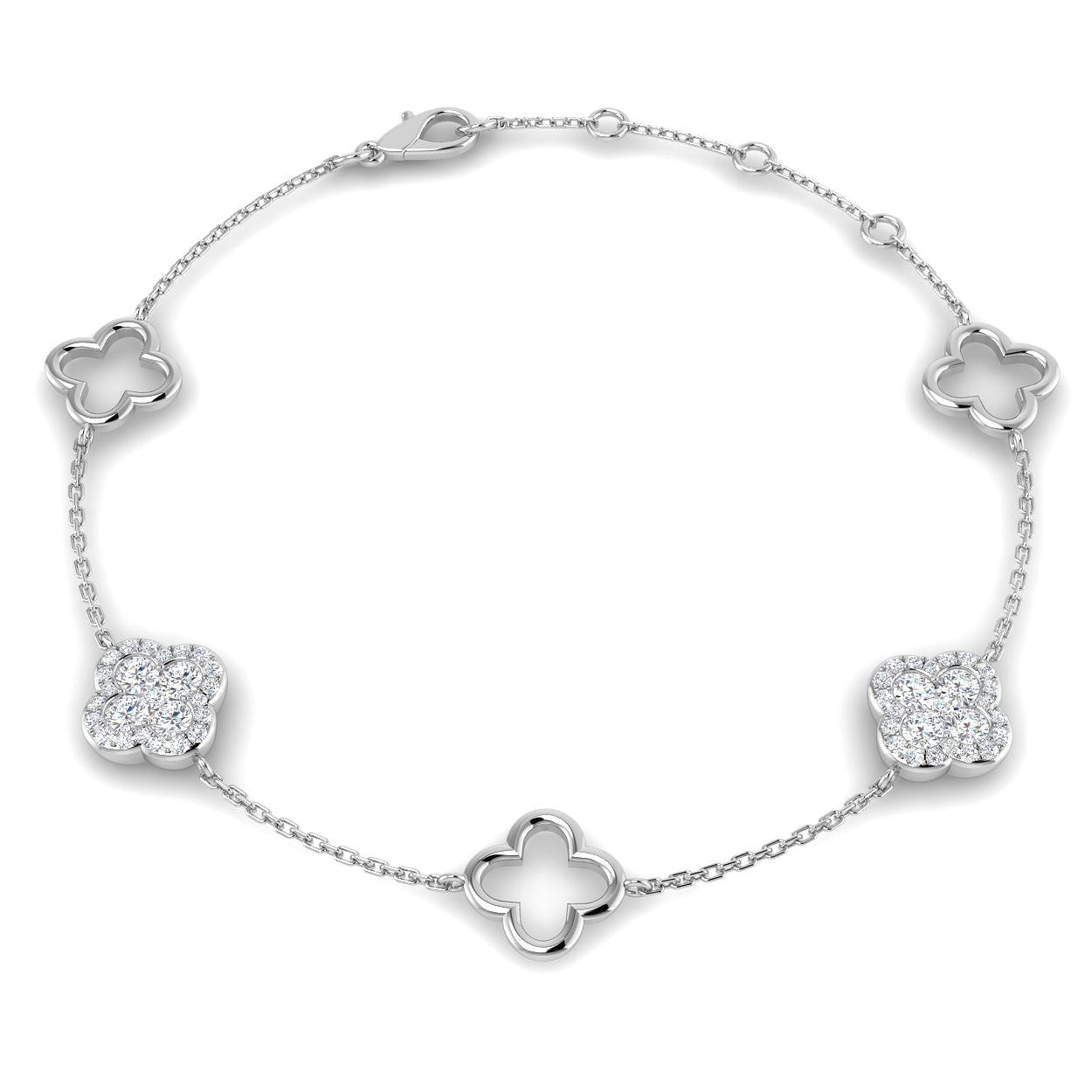 9ct Gold Diamond Shape Bracelet - LM1008 - Hallmark Jewellers Formby & The Jewellers Bench Widnes