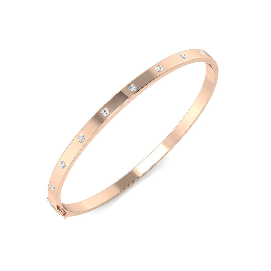 9ct Gold Diamond Bangle 0.50ct- LM21018 - Hallmark Jewellers Formby & The Jewellers Bench Widnes