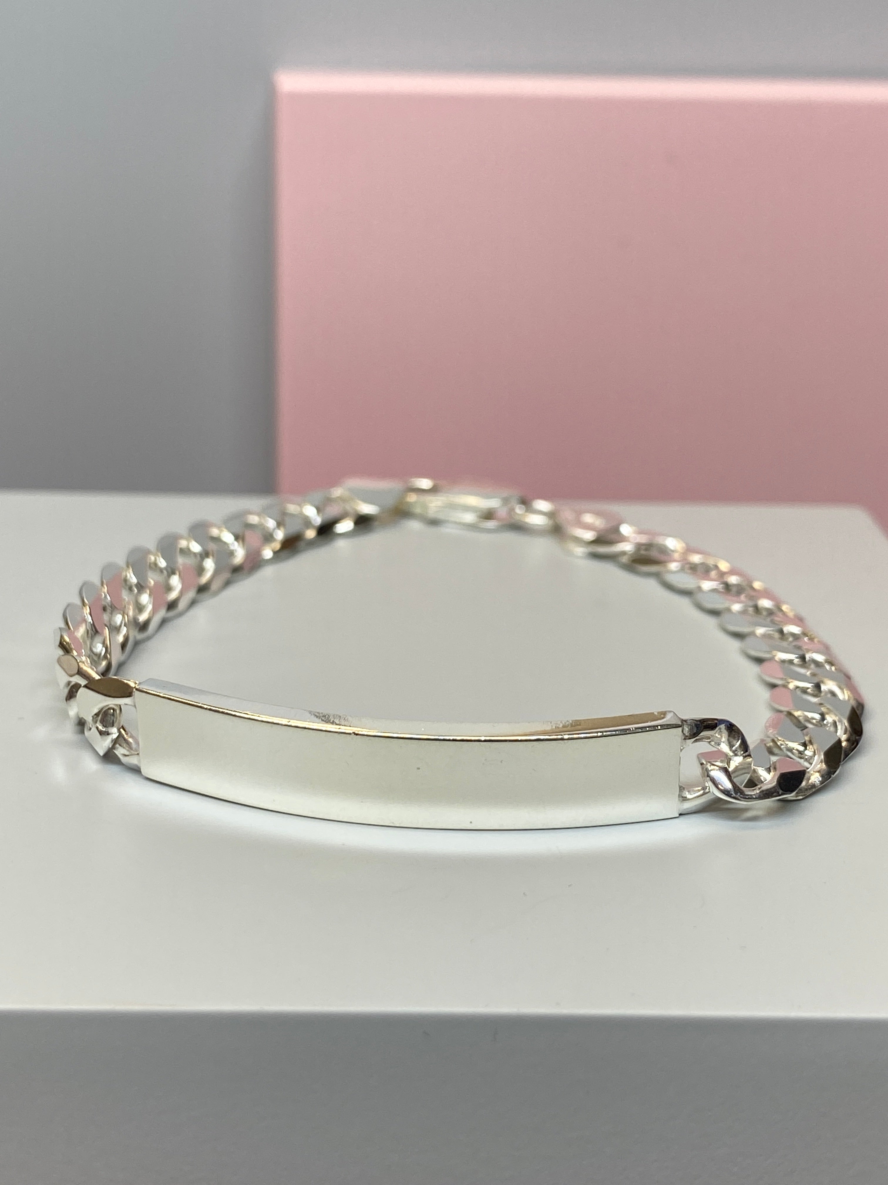 Silver Curb ID Bracelet - Hallmark Jewellers Formby & The Jewellers Bench Widnes