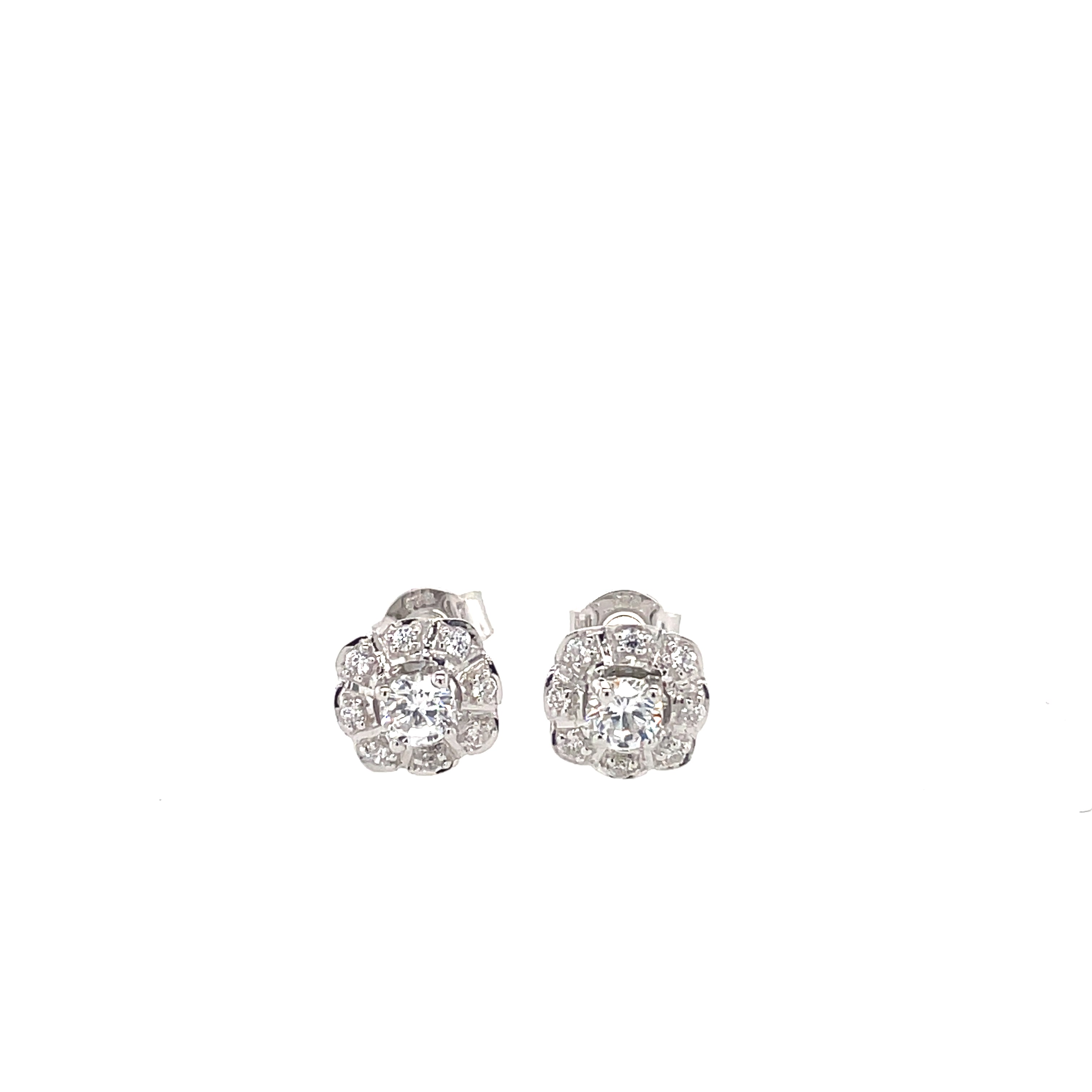 Silver CZ Studs - MJ011 - Hallmark Jewellers Formby & The Jewellers Bench Widnes