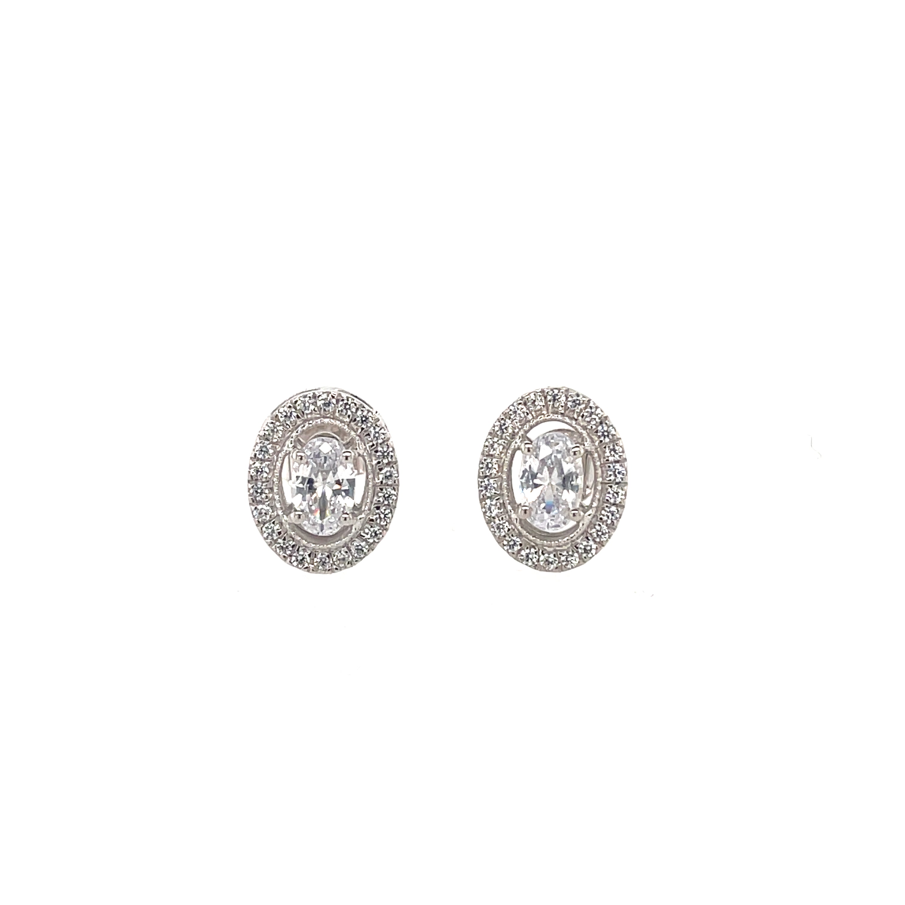 Silver CZ Studs - MJ013 - Hallmark Jewellers Formby & The Jewellers Bench Widnes