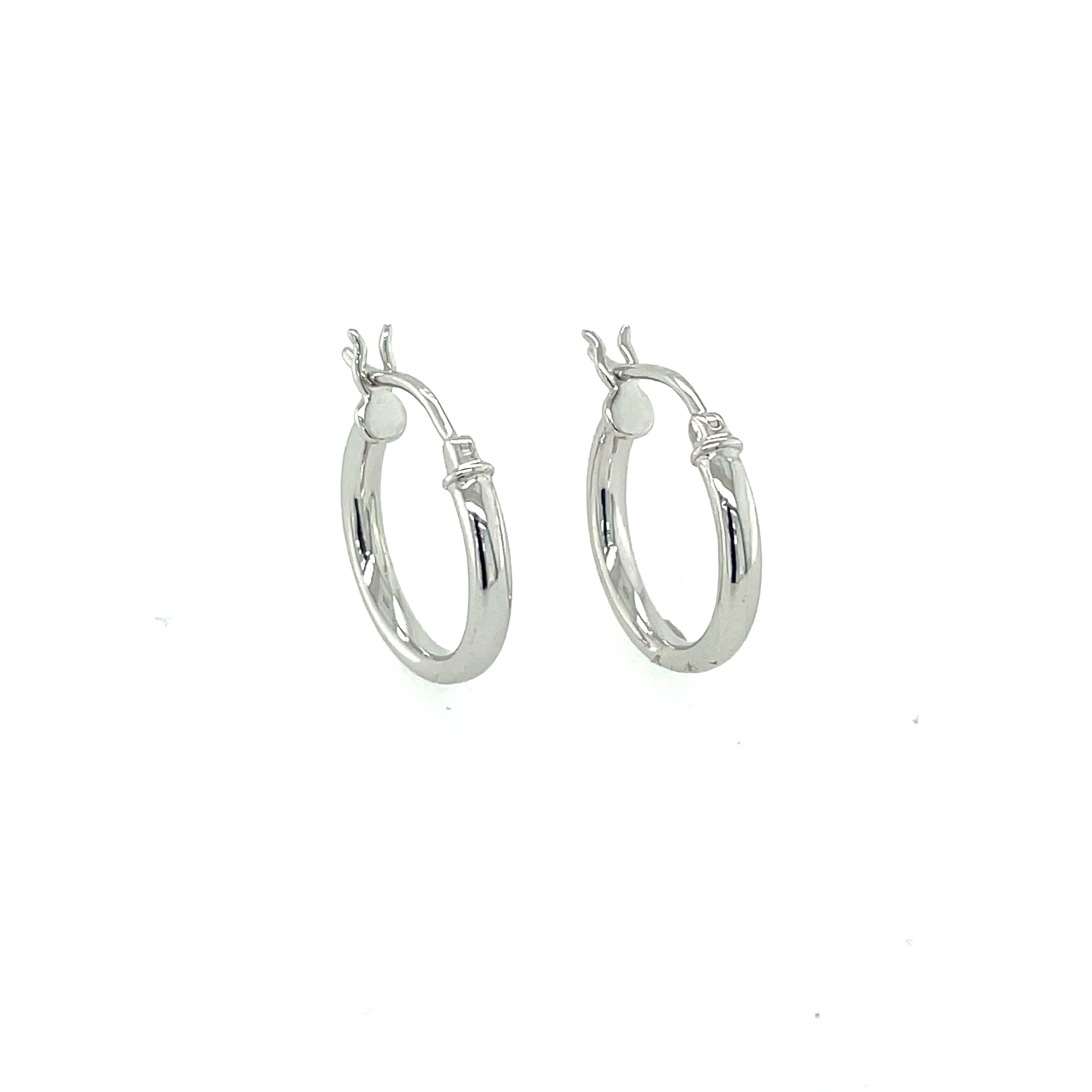 Silver Hoop Earrings - MJ020 - Hallmark Jewellers Formby & The Jewellers Bench Widnes