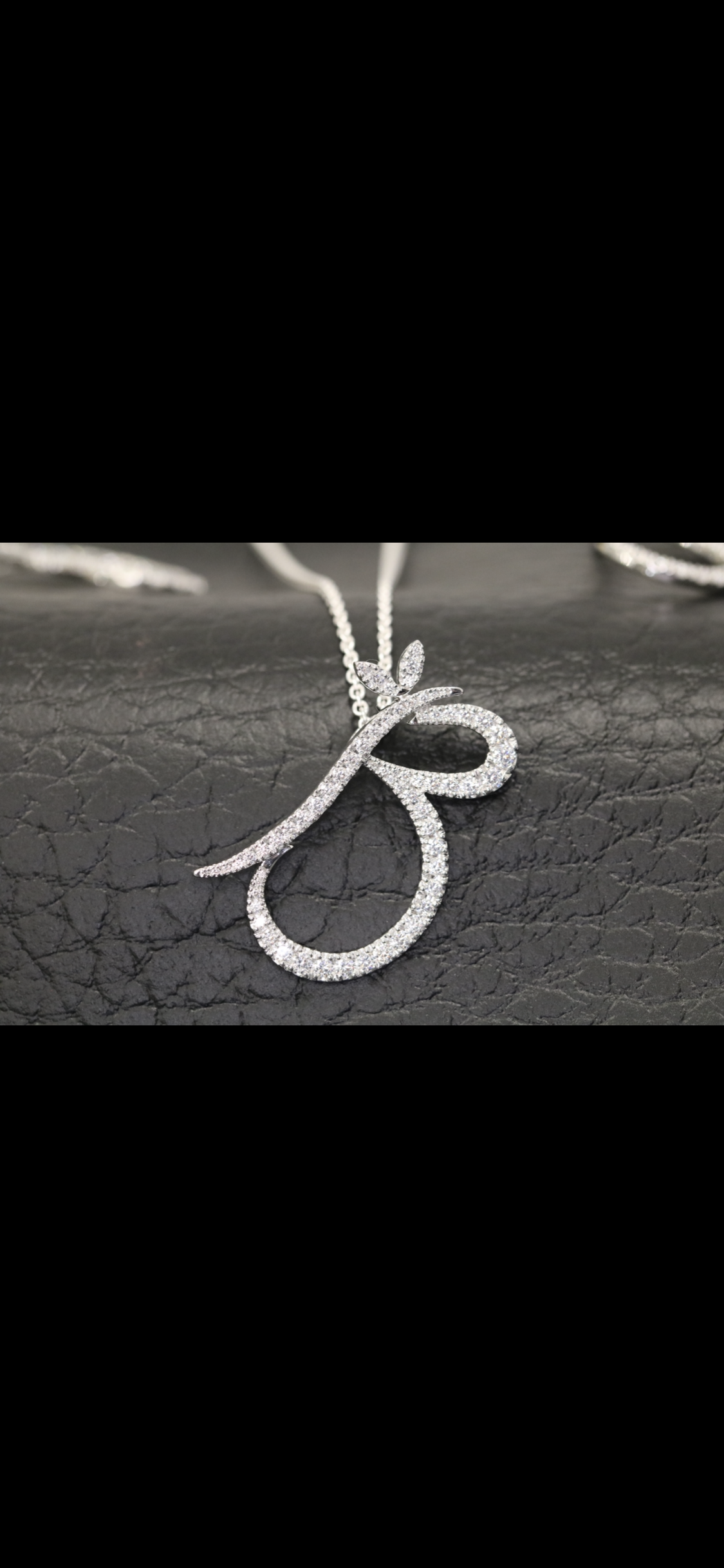 Sterling Silver & Full CZ Initial Large - MJI007 - Hallmark Jewellers Formby & The Jewellers Bench Widnes