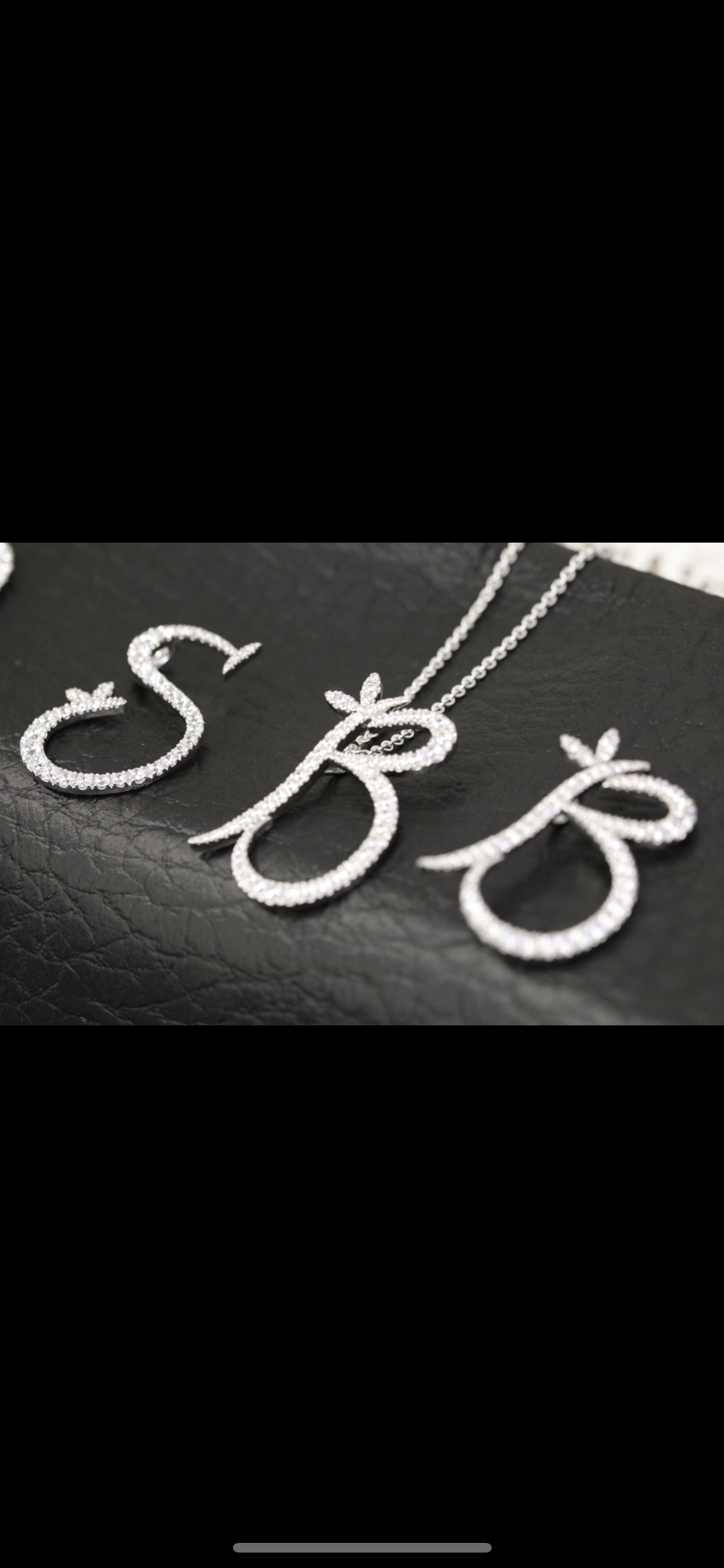 Sterling Silver & Full CZ Initial Large - MJI007 - Hallmark Jewellers Formby & The Jewellers Bench Widnes
