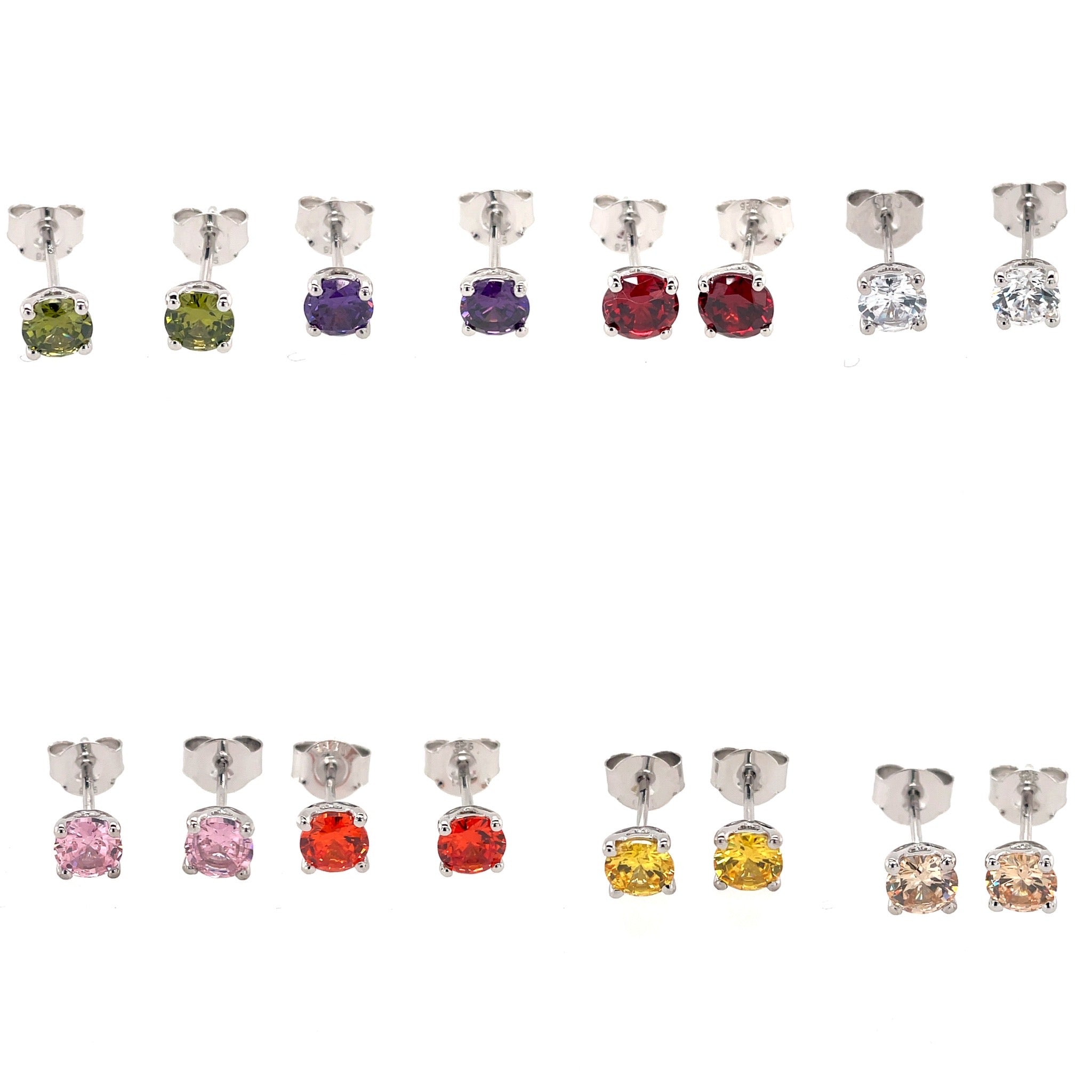 Silver CZ Studs - MJ003 - Hallmark Jewellers Formby & The Jewellers Bench Widnes