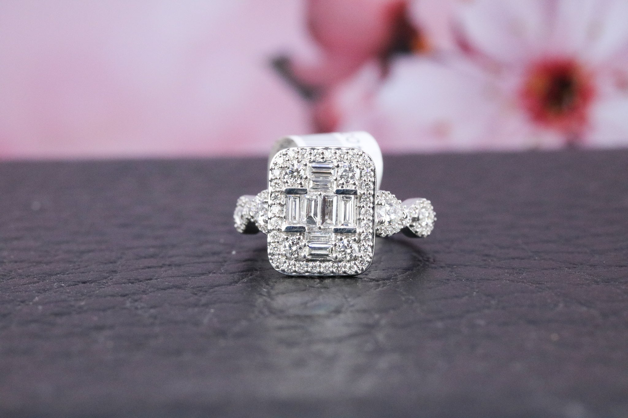 9ct White Gold & Diamond Ring - AM4008 - Hallmark Jewellers Formby & The Jewellers Bench Widnes