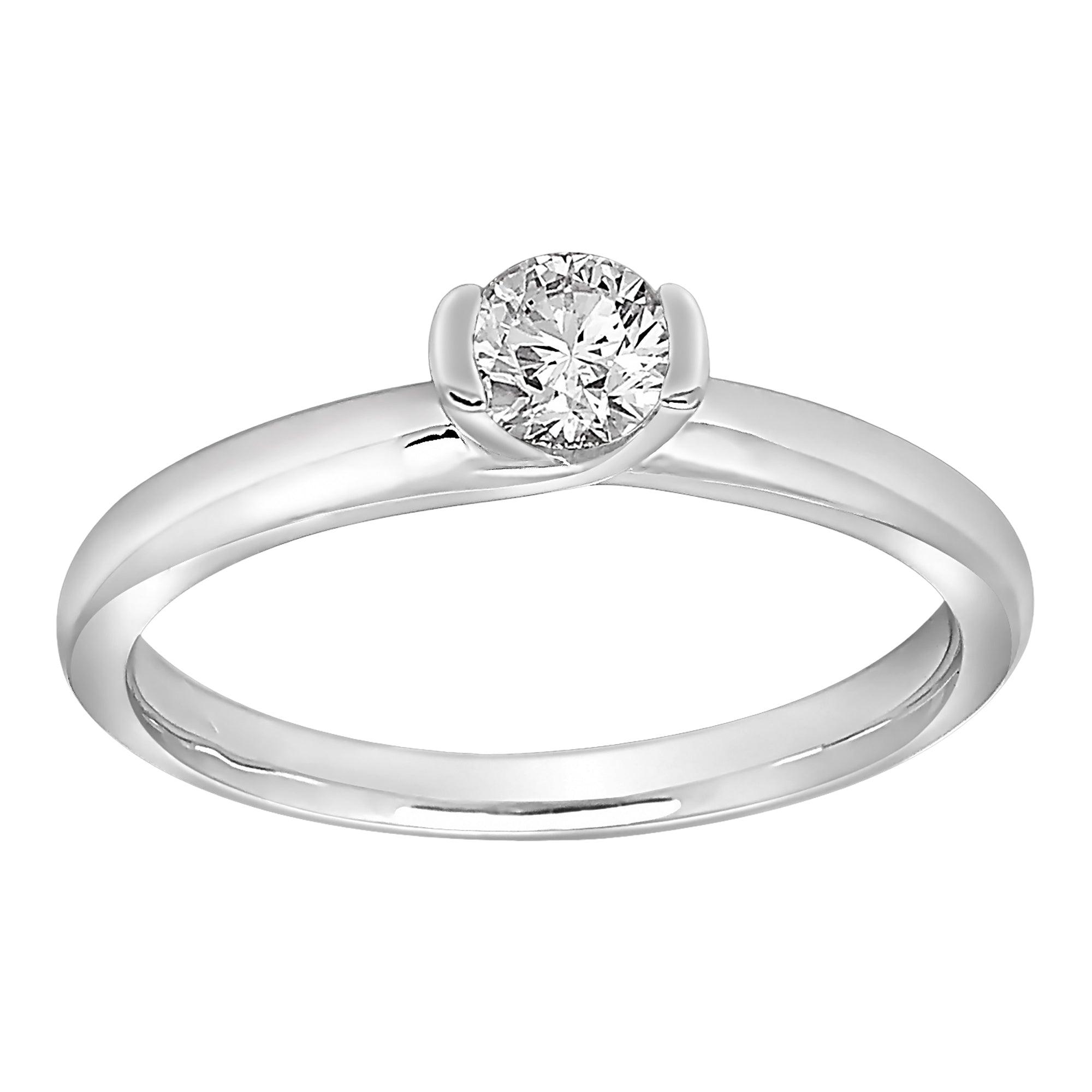 Sterling Silver Cubic Zirconia 0.40ct Ring -AK1043 - Hallmark Jewellers Formby & The Jewellers Bench Widnes