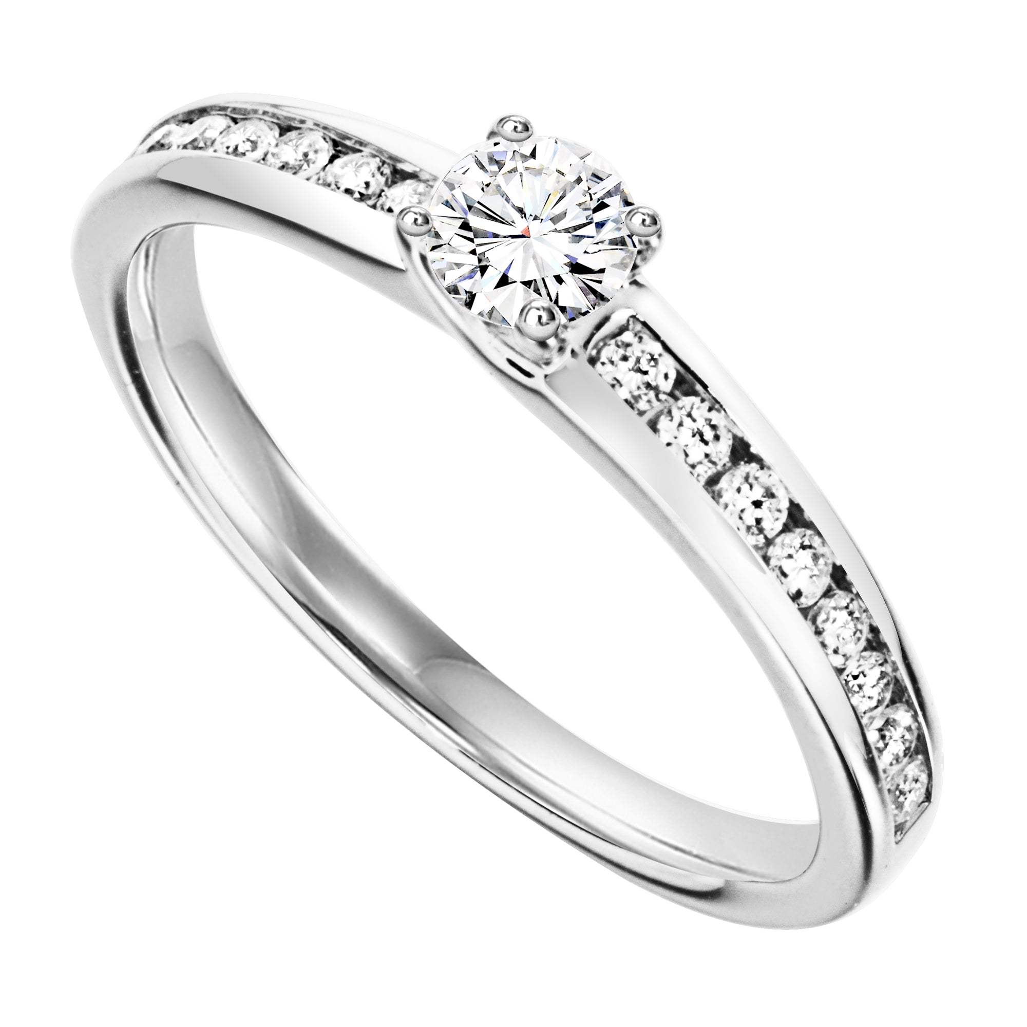 Sterling Silver Cubic Zirconia 0.50ct Ring - AK1034 - Hallmark Jewellers Formby & The Jewellers Bench Widnes