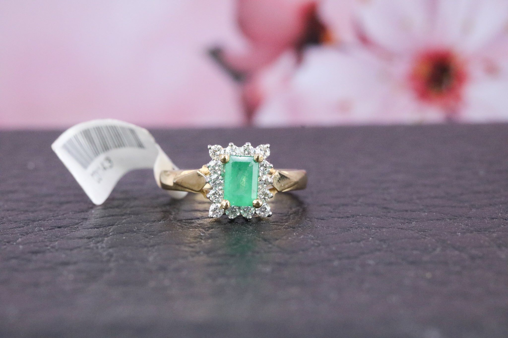9ct Yellow Gold, Emerald & Diamond Ring - CO1143 - Hallmark Jewellers Formby & The Jewellers Bench Widnes