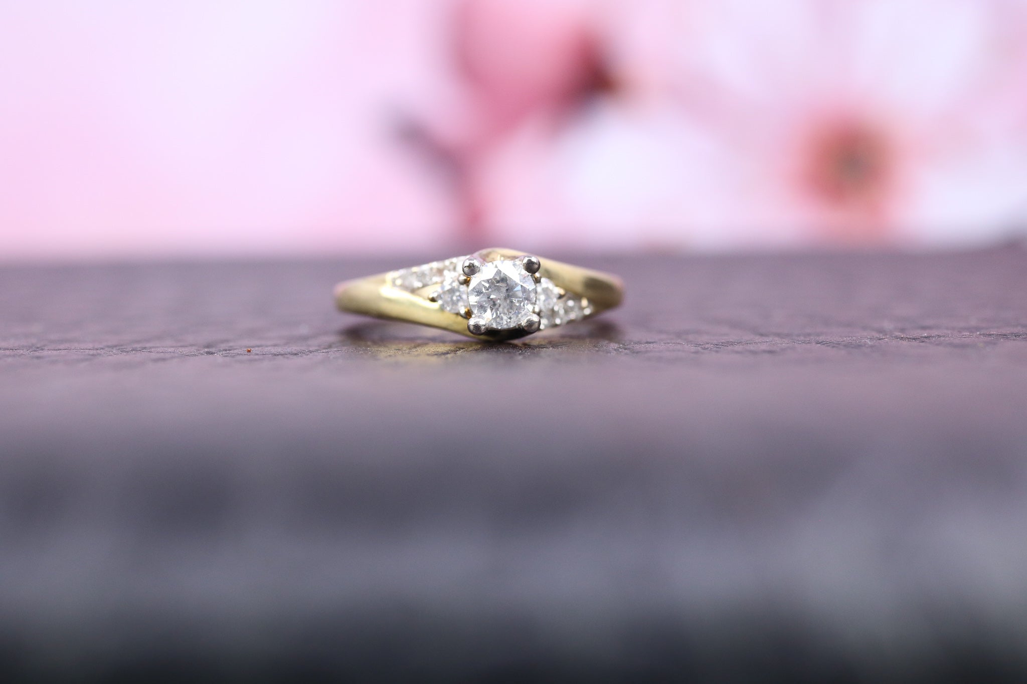 9ct Yellow Gold & Diamond Ring - HJ2004 - Hallmark Jewellers Formby & The Jewellers Bench Widnes