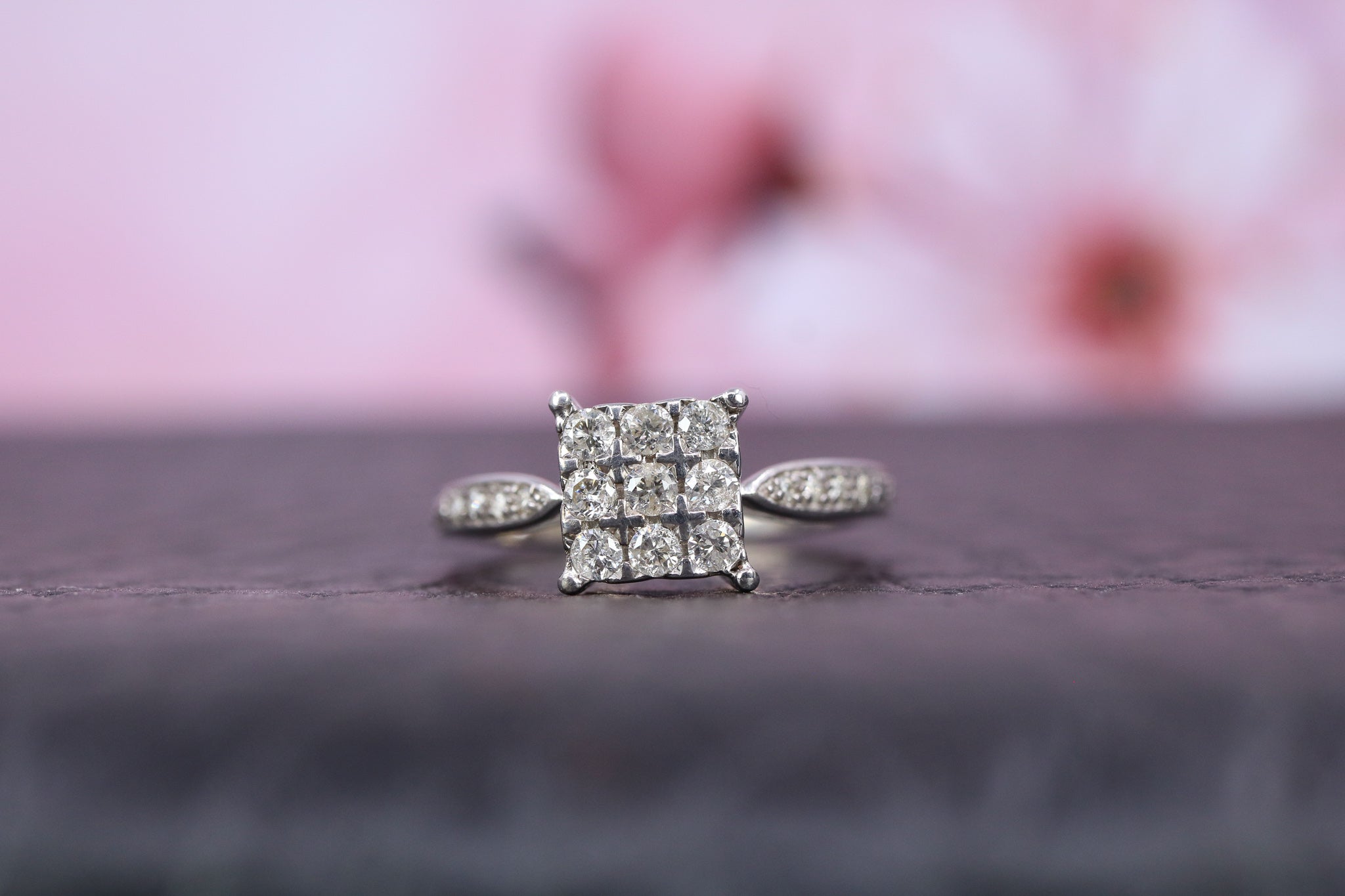 9ct White Gold & Diamond Ring - HJ2032 - Hallmark Jewellers Formby & The Jewellers Bench Widnes