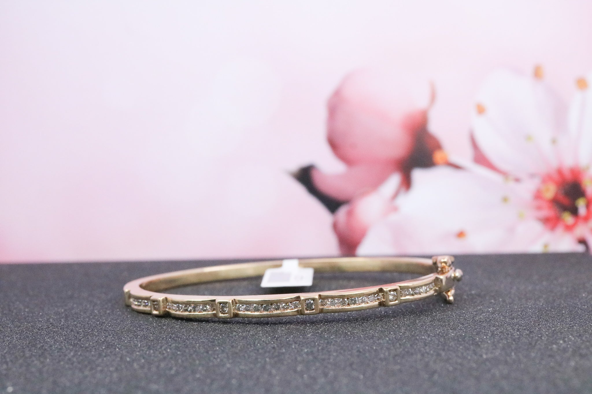 9ct Yellow Gold Diamond Bangle - HJ2233 - Hallmark Jewellers Formby & The Jewellers Bench Widnes