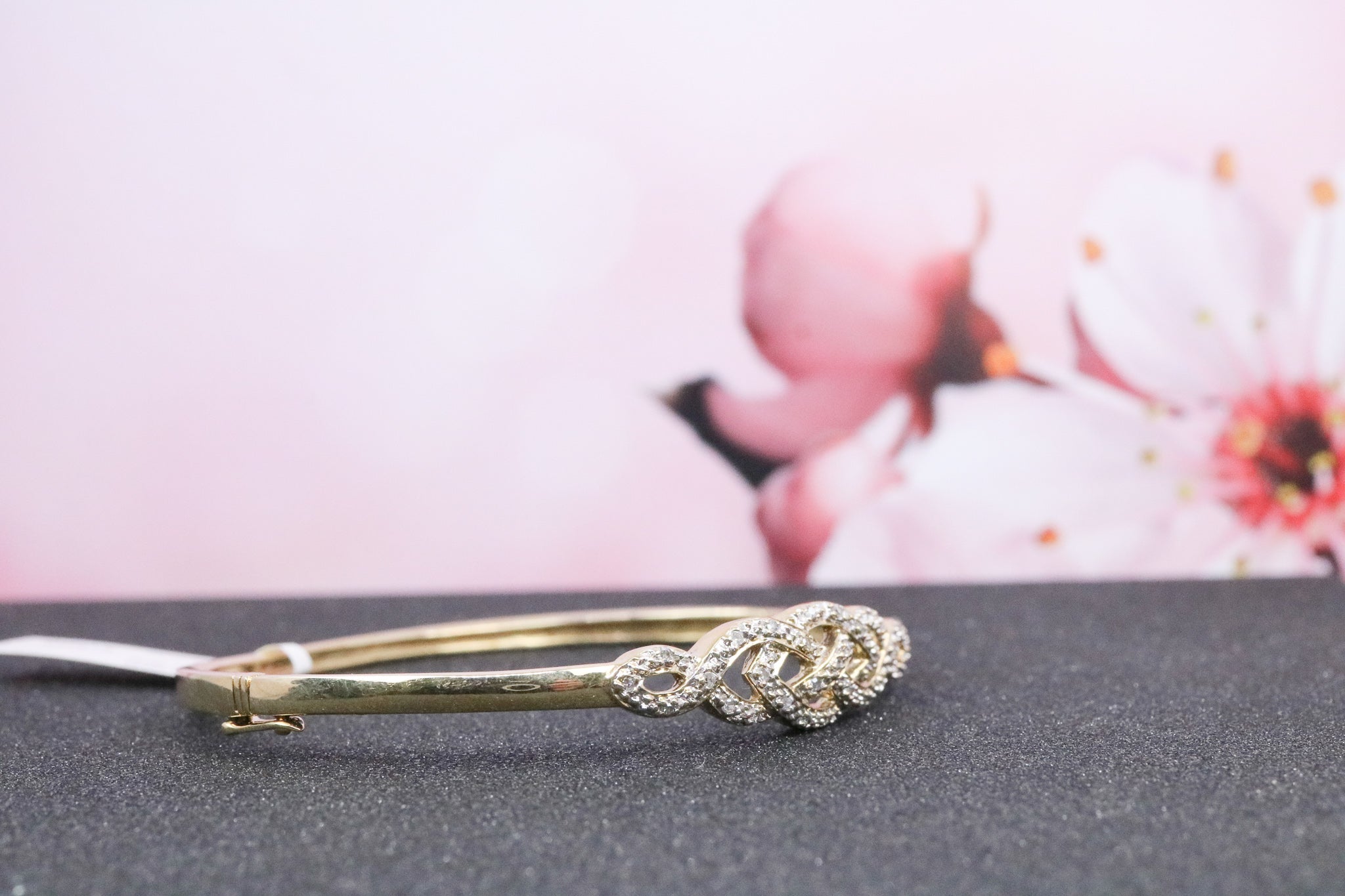 9ct Yellow Gold Diamond Bangle - HJ2234 - Hallmark Jewellers Formby & The Jewellers Bench Widnes