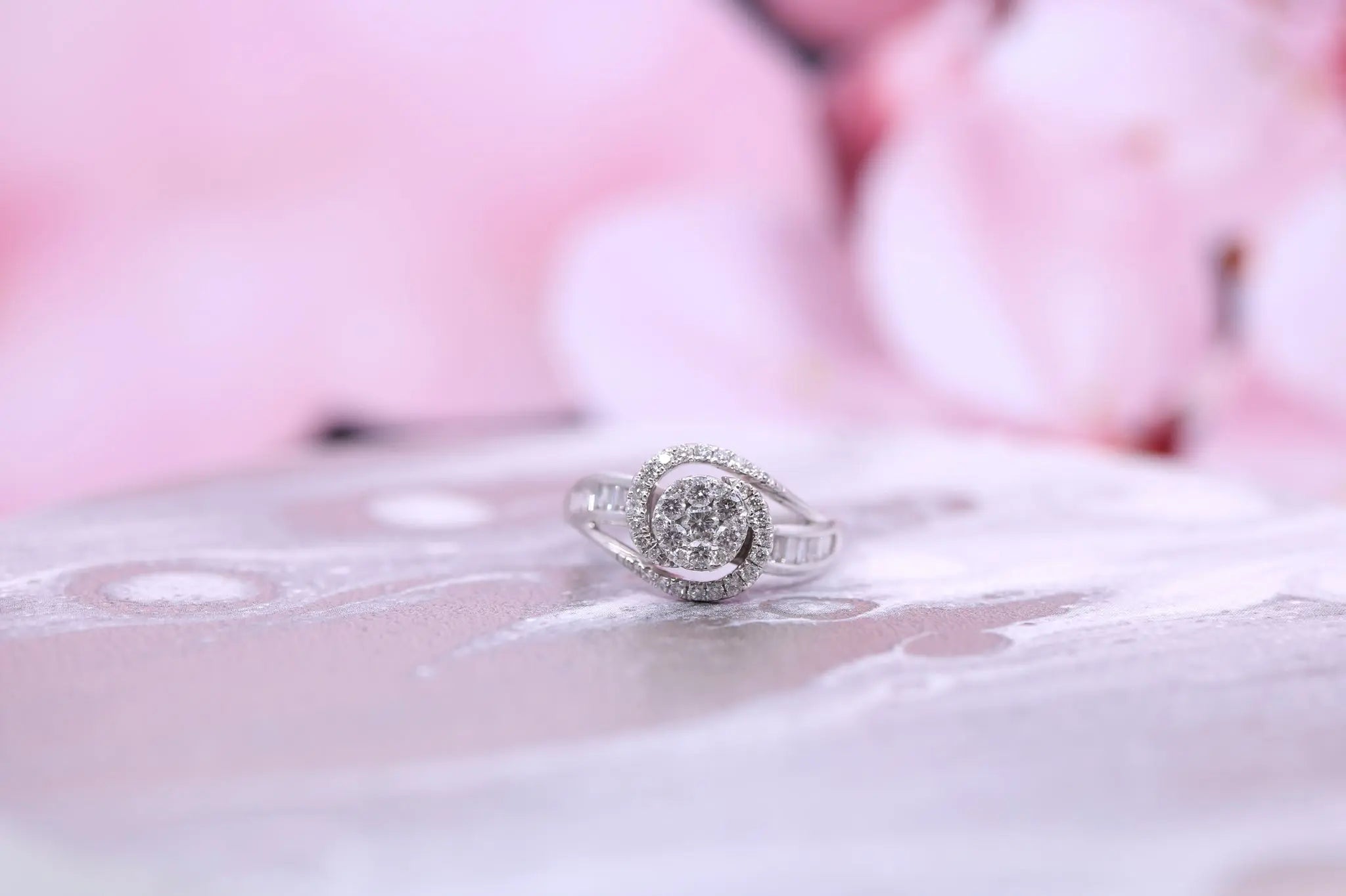 18ct White Gold Diamond Ring 0.33ct - W1804 - Hallmark Jewellers Formby & The Jewellers Bench Widnes