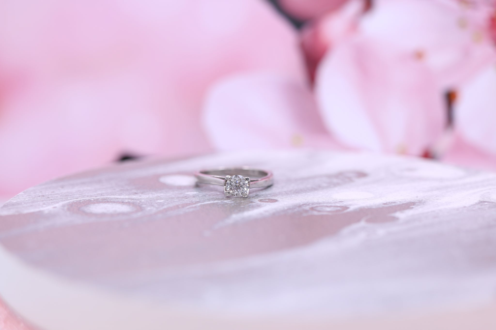 Platinum Diamond Ring 0.41ct - W1849 - Hallmark Jewellers Formby & The Jewellers Bench Widnes