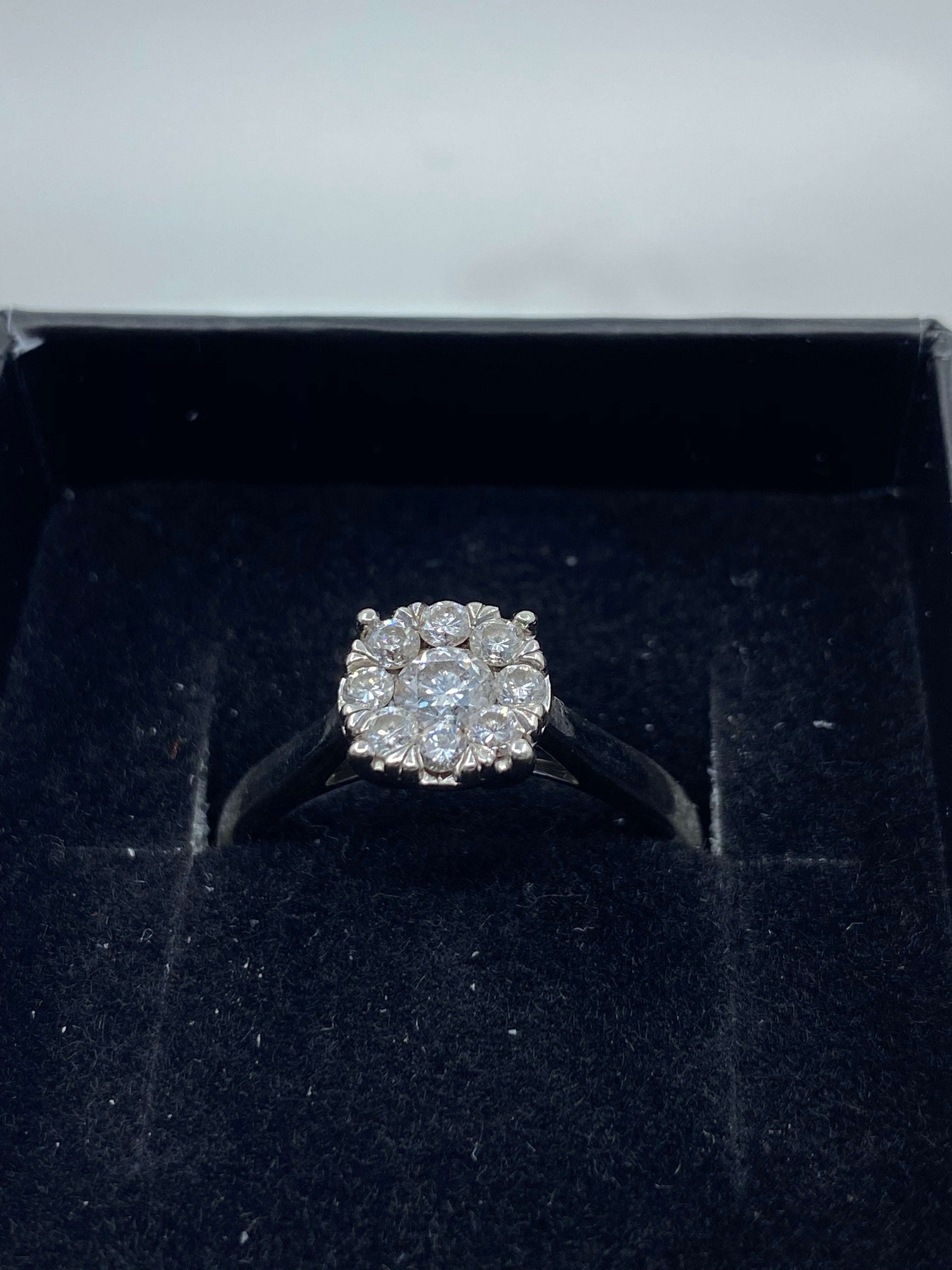 9ct White Gold & Diamond - HJ011 - Hallmark Jewellers Formby & The Jewellers Bench Widnes