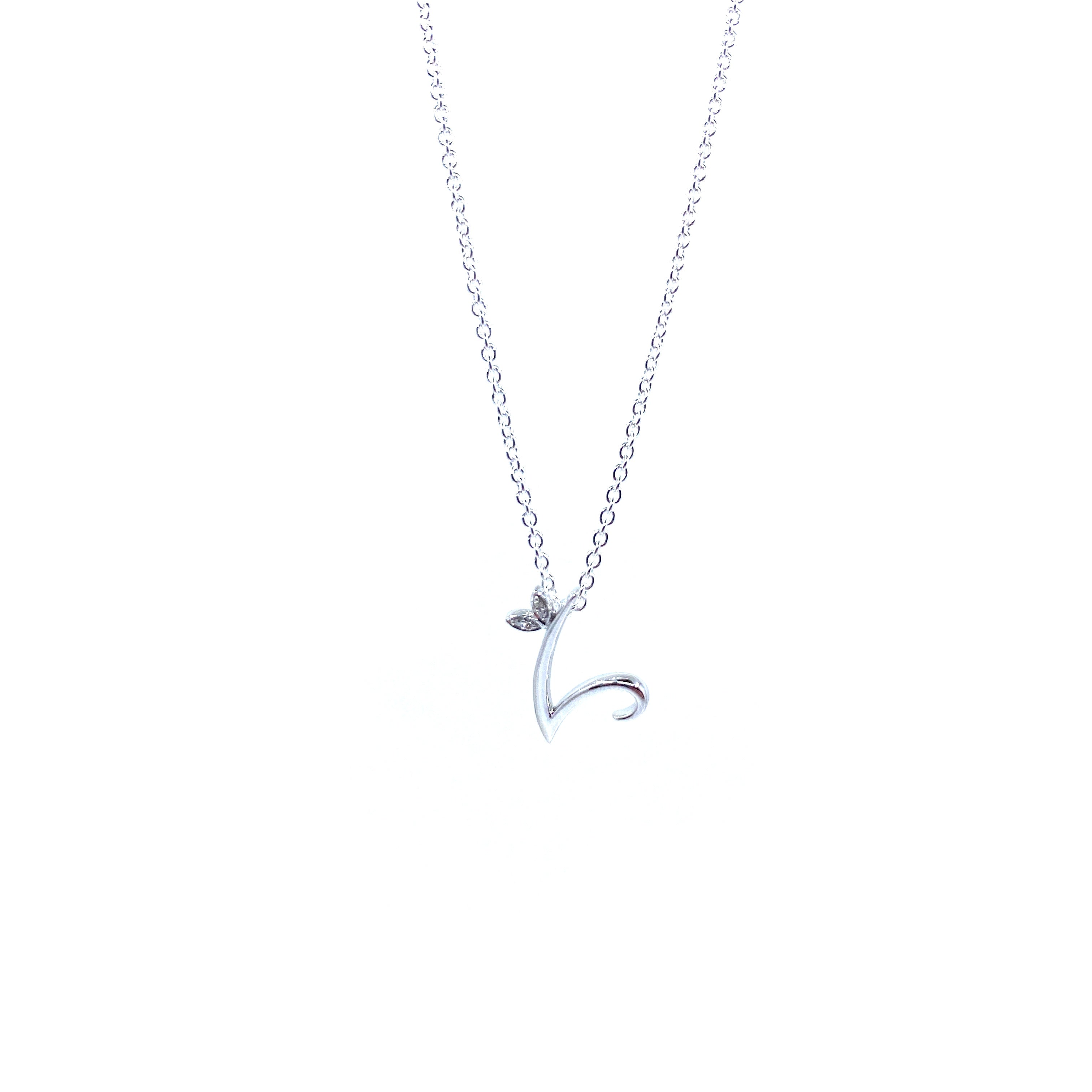 Silver Initial with Diamond Detail - Hallmark Jewellers Formby & The Jewellers Bench Widnes