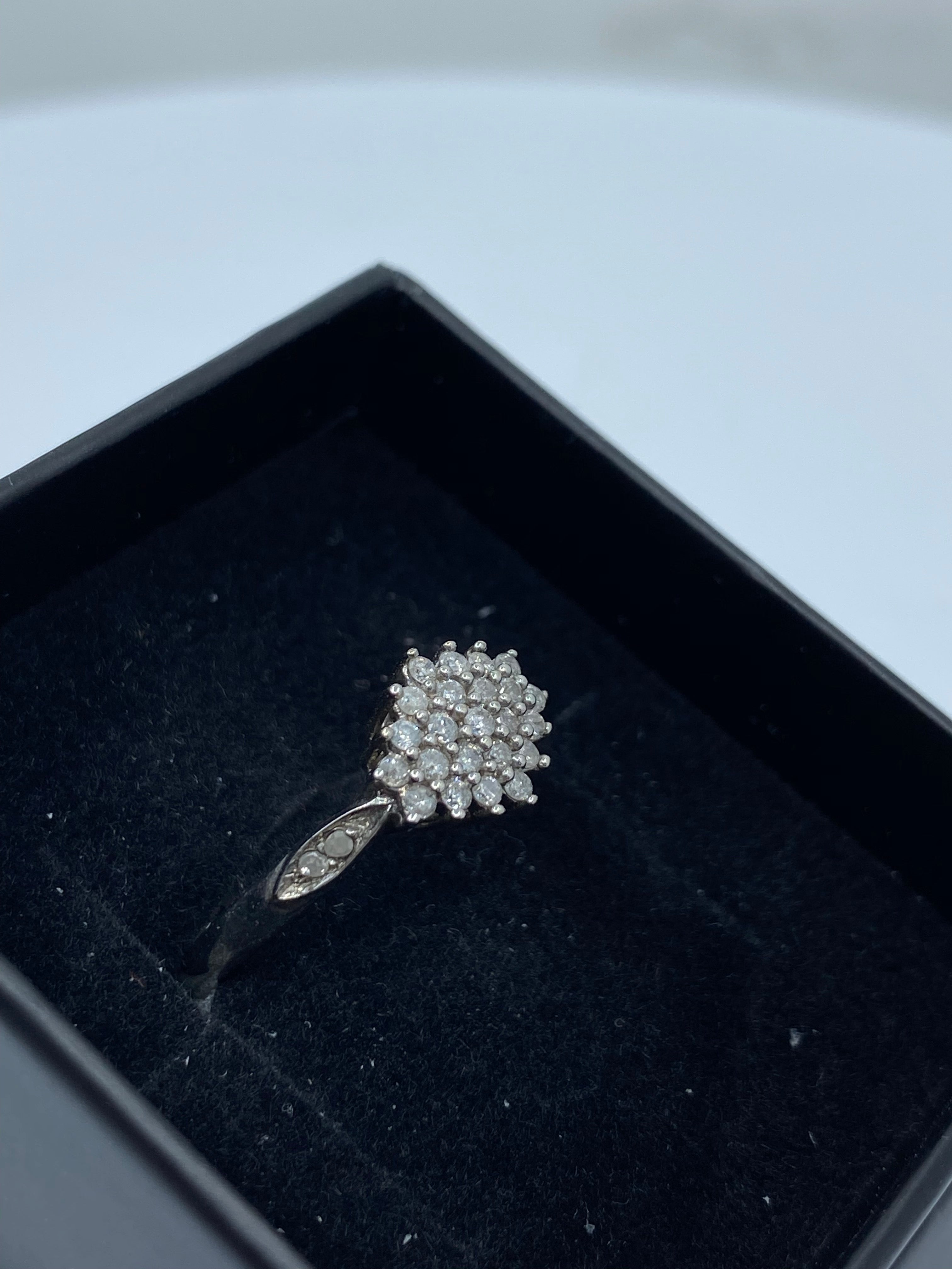 9ct White Gold & Diamond - HJ017 - Hallmark Jewellers Formby & The Jewellers Bench Widnes