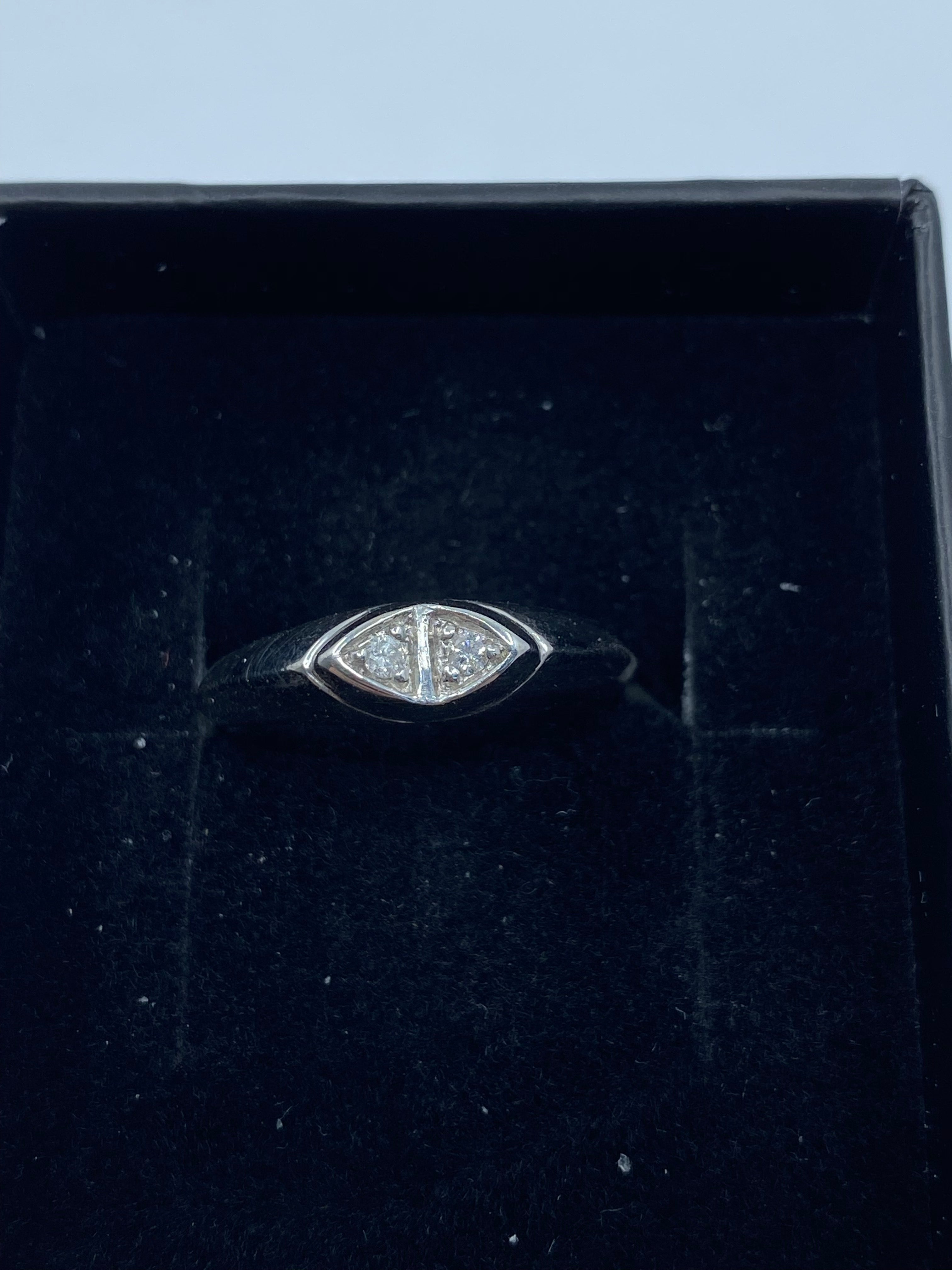 9ct White Gold & Diamond - HJ014 - Hallmark Jewellers Formby & The Jewellers Bench Widnes