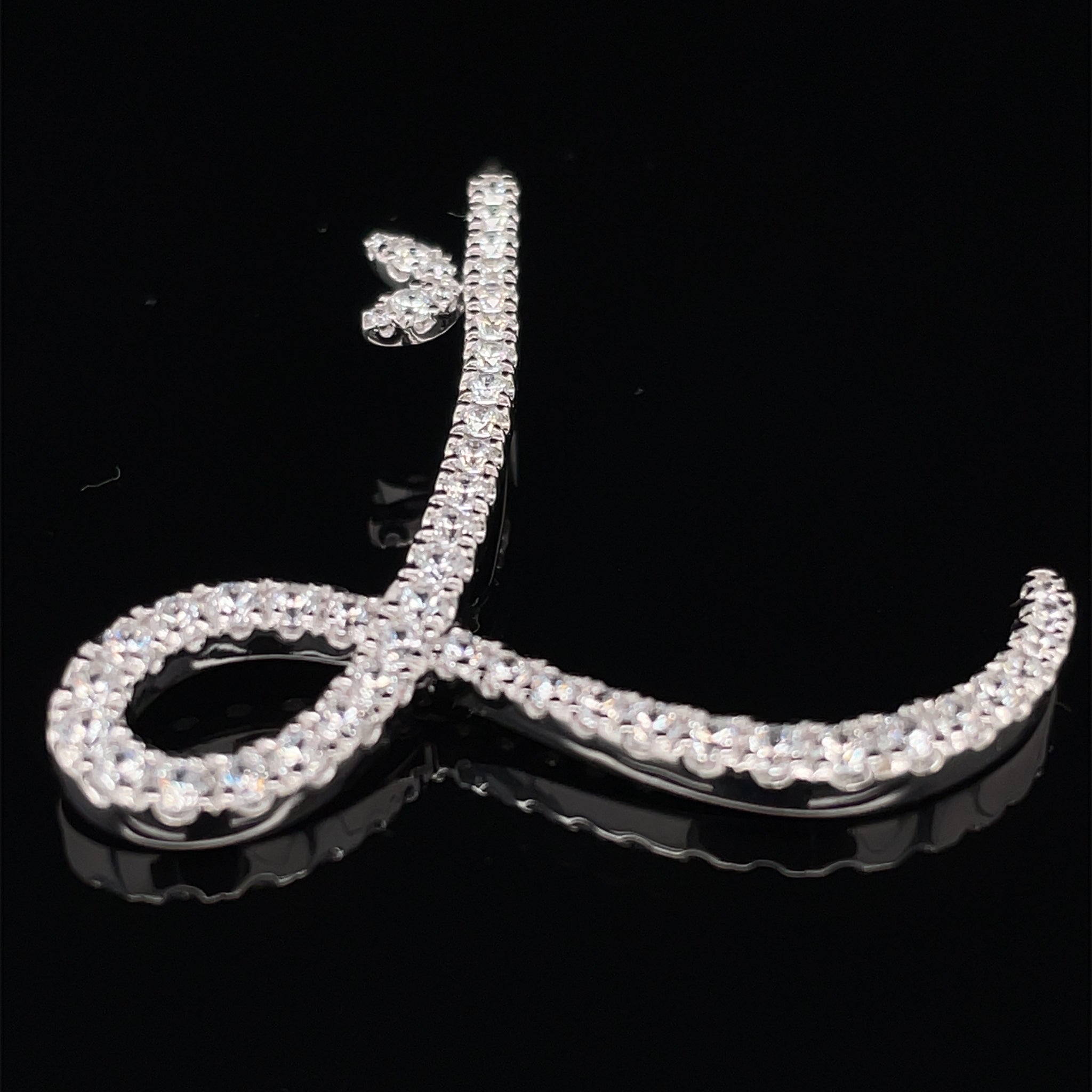 Sterling Silver & Full CZ Initial Large - MJI007 - Hallmark Jewellers Formby & The Jewellers Bench Widnes