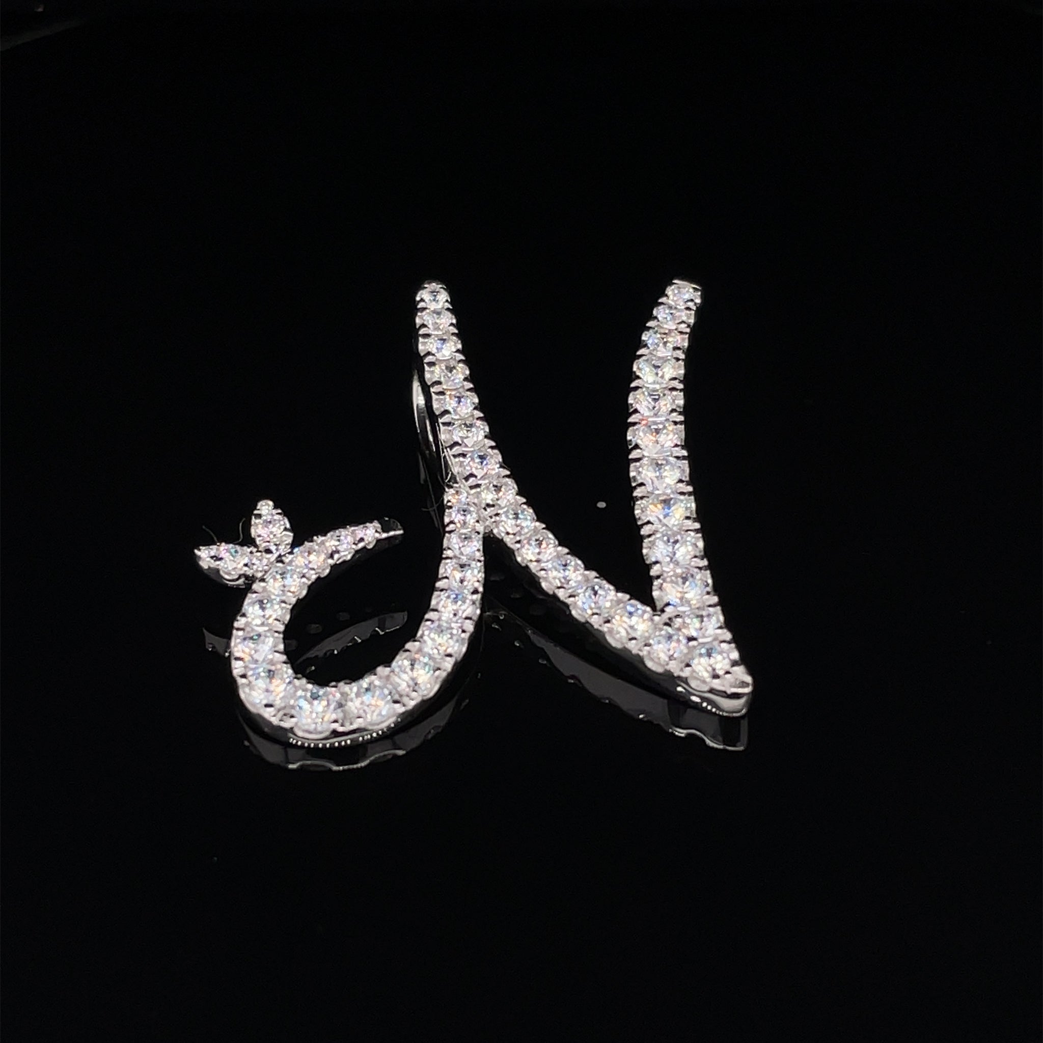 Sterling Silver & Full CZ Initial Large - MJI007 - Hallmark Jewellers Formby & The Jewellers Bench Widnes