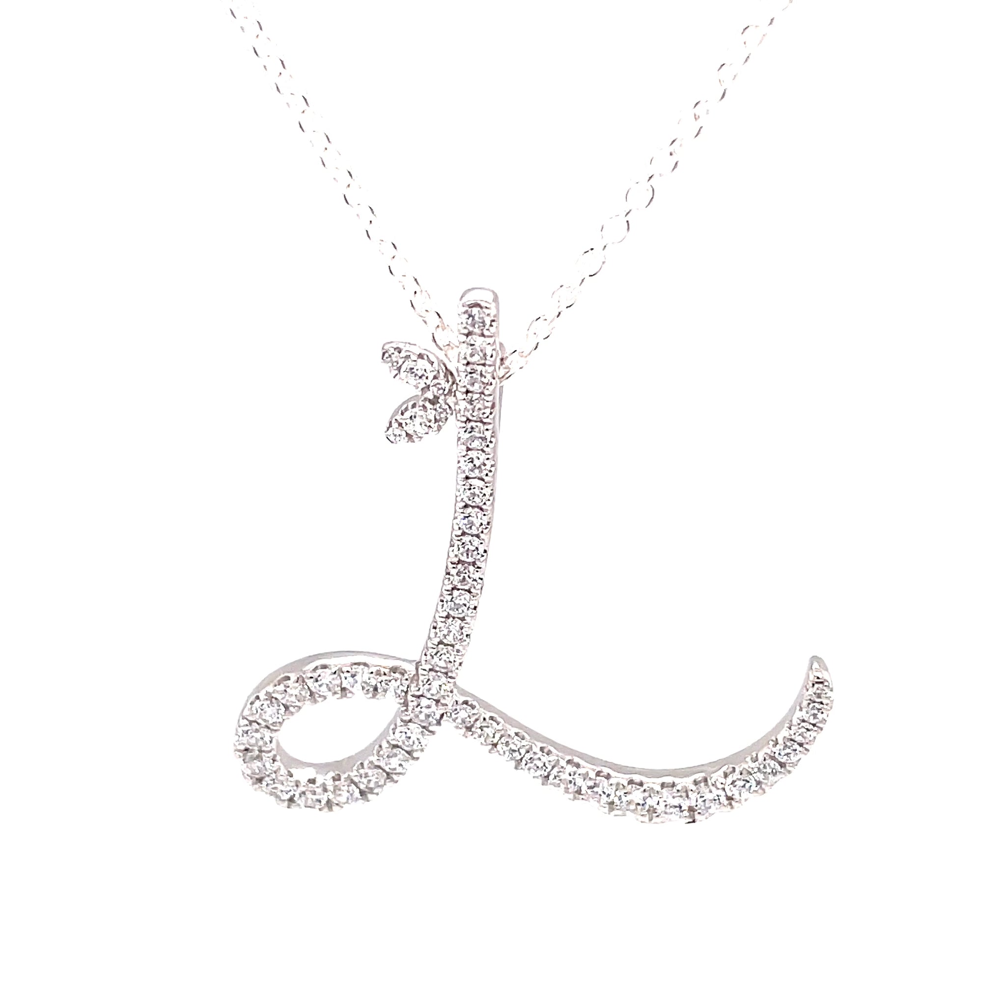 Sterling Silver & Full CZ Initial Large - MJI007 - Hallmark Jewellers Formby & The Jewellers Bench Widnes