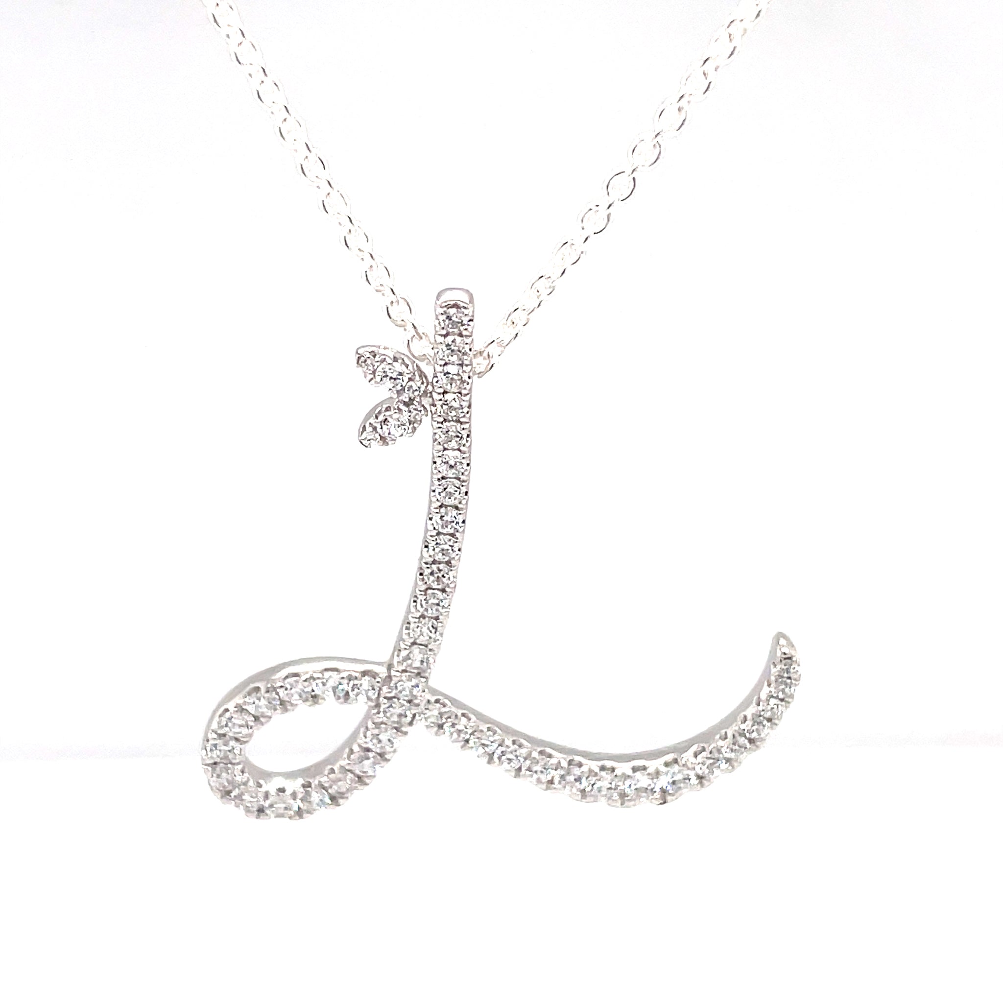 Sterling Silver & Full CZ Initial Large - MJI007 - Hallmark Jewellers Formby & The Jewellers Bench Widnes