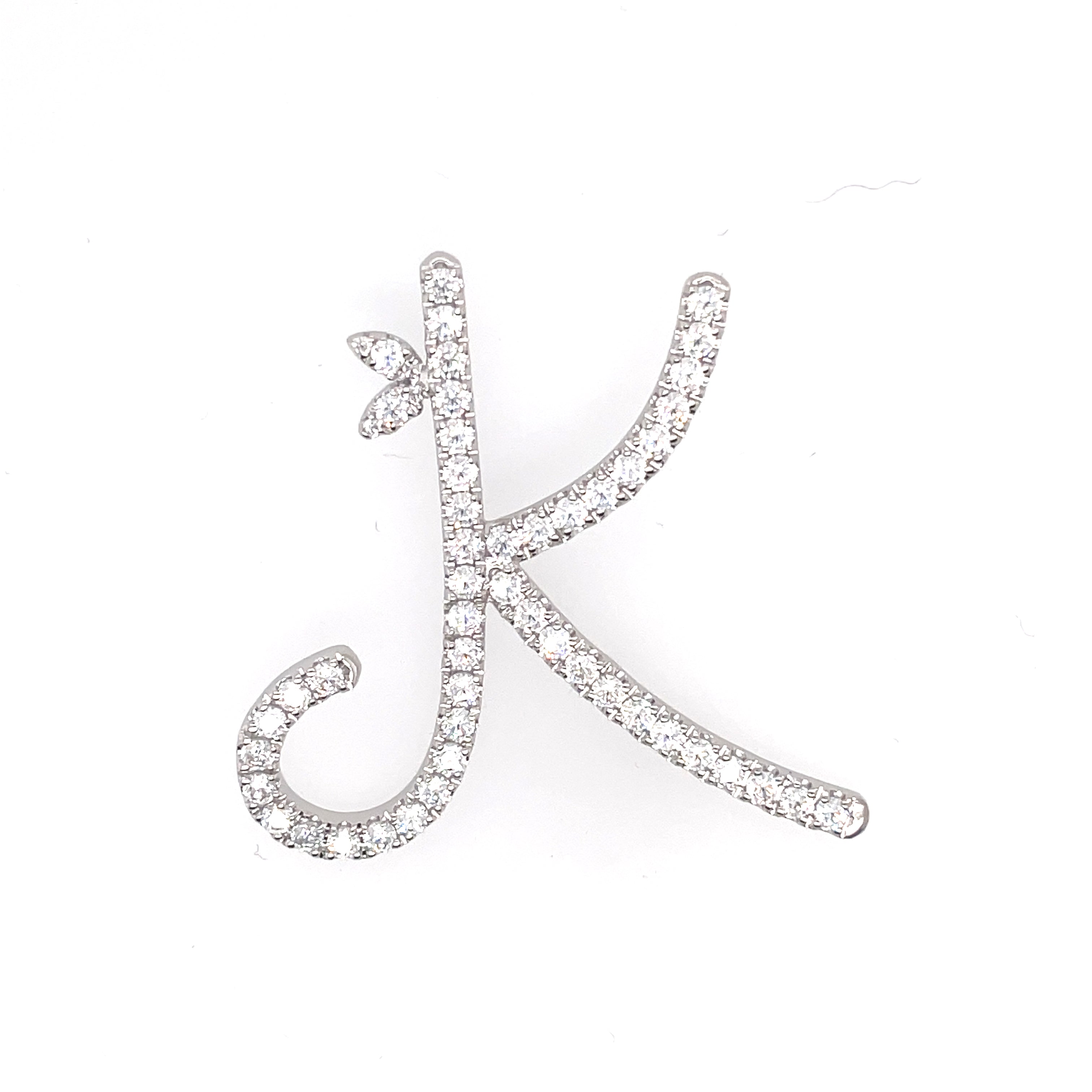 Sterling Silver & Full CZ Initial Large - MJI007 - Hallmark Jewellers Formby & The Jewellers Bench Widnes