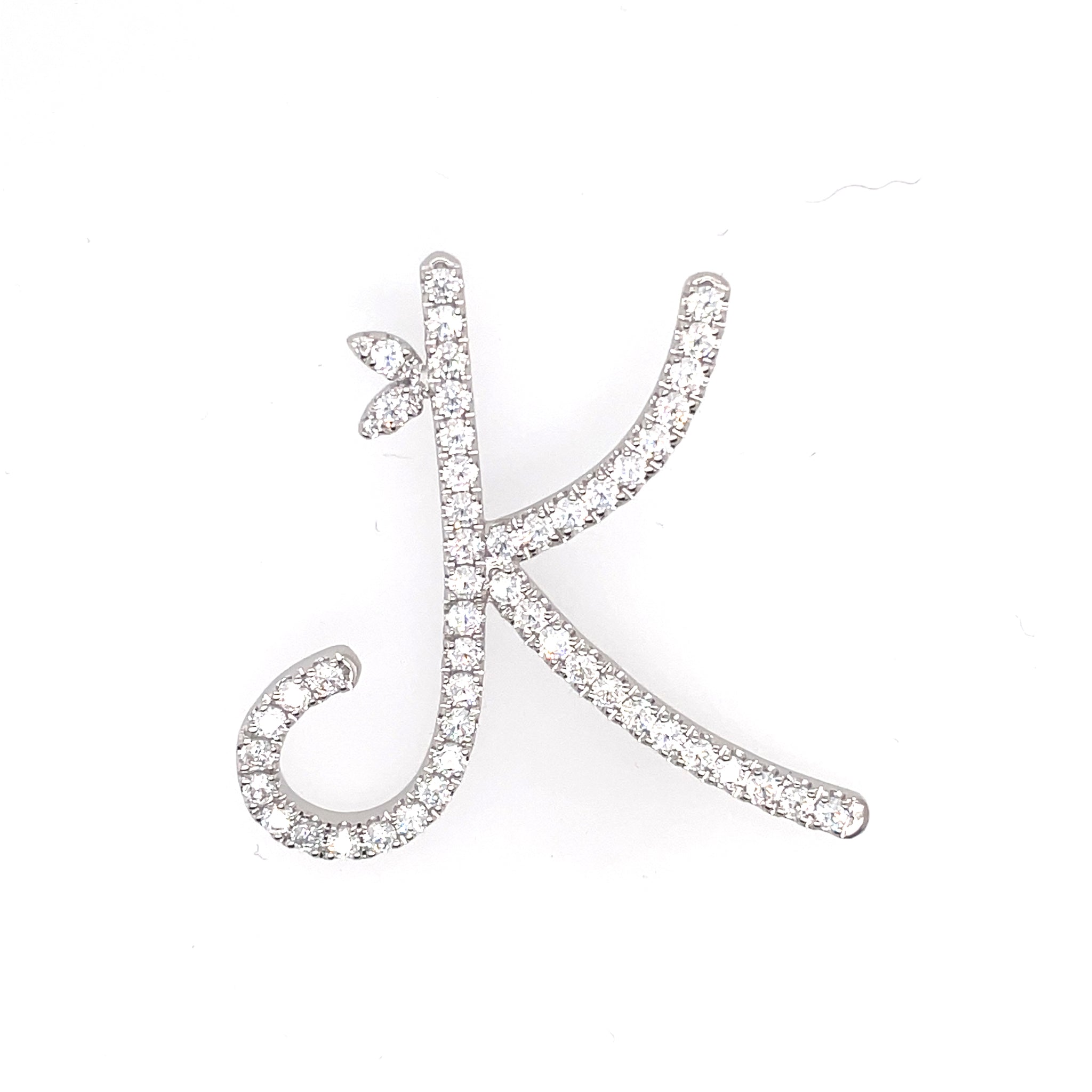 Sterling Silver & Full CZ Initial Large - MJI007 - Hallmark Jewellers Formby & The Jewellers Bench Widnes