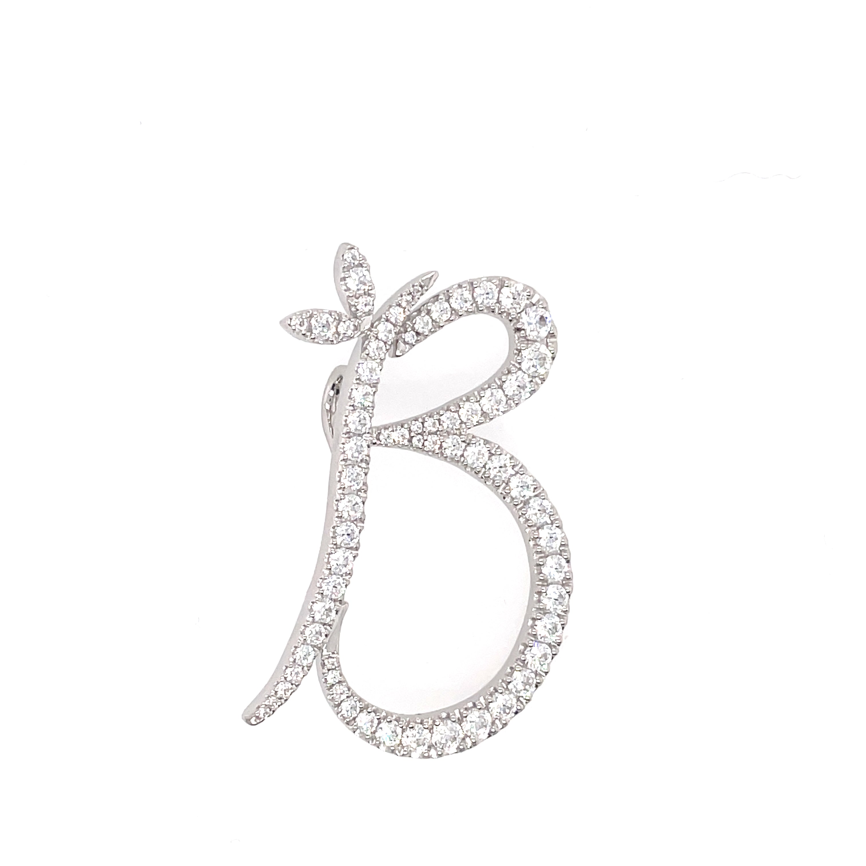 Sterling Silver & Full CZ Initial Large - MJI007 - Hallmark Jewellers Formby & The Jewellers Bench Widnes