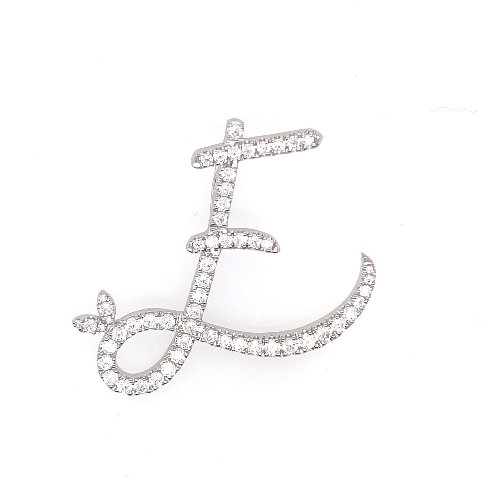 Sterling Silver & Full CZ Initial Large - MJI007 - Hallmark Jewellers Formby & The Jewellers Bench Widnes