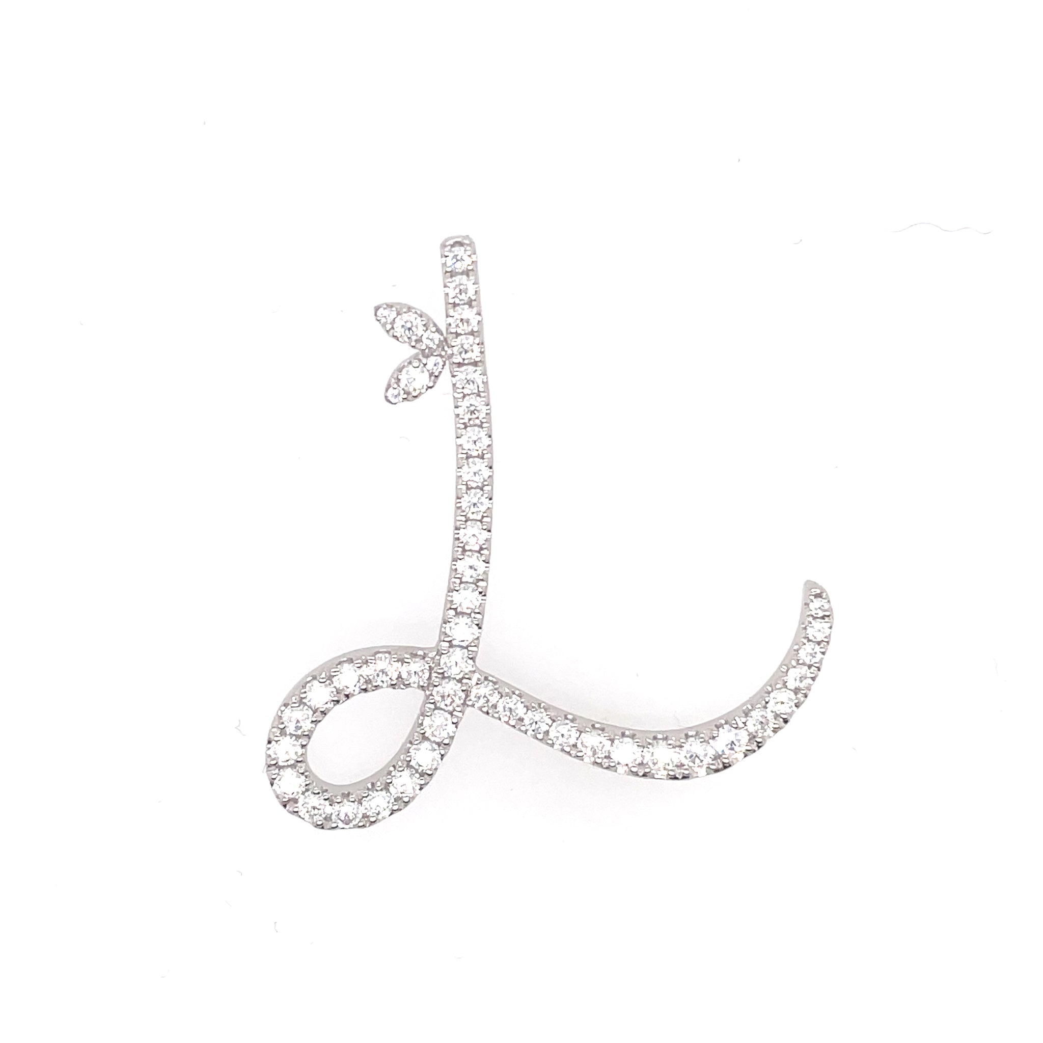 Sterling Silver & Full CZ Initial Large - MJI007 - Hallmark Jewellers Formby & The Jewellers Bench Widnes