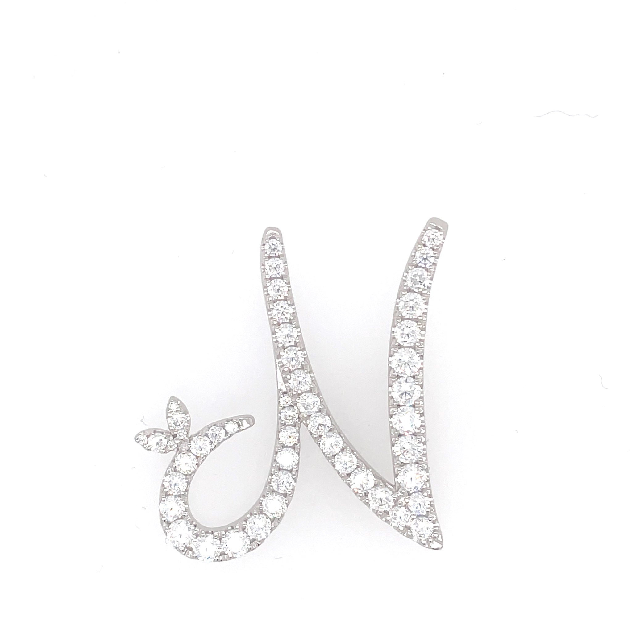 Sterling Silver & Full CZ Initial Large - MJI007 - Hallmark Jewellers Formby & The Jewellers Bench Widnes