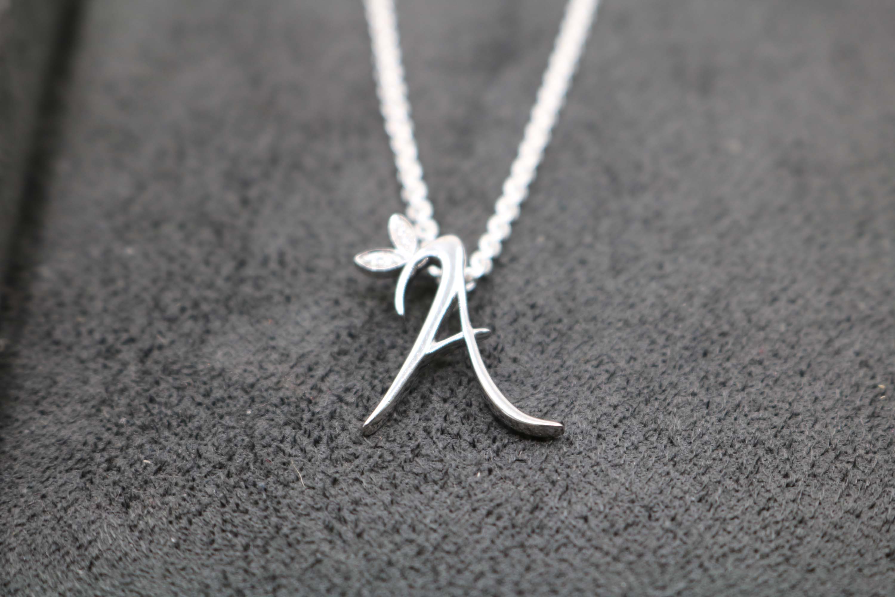 Silver Initial with Diamond Detail - Hallmark Jewellers Formby & The Jewellers Bench Widnes