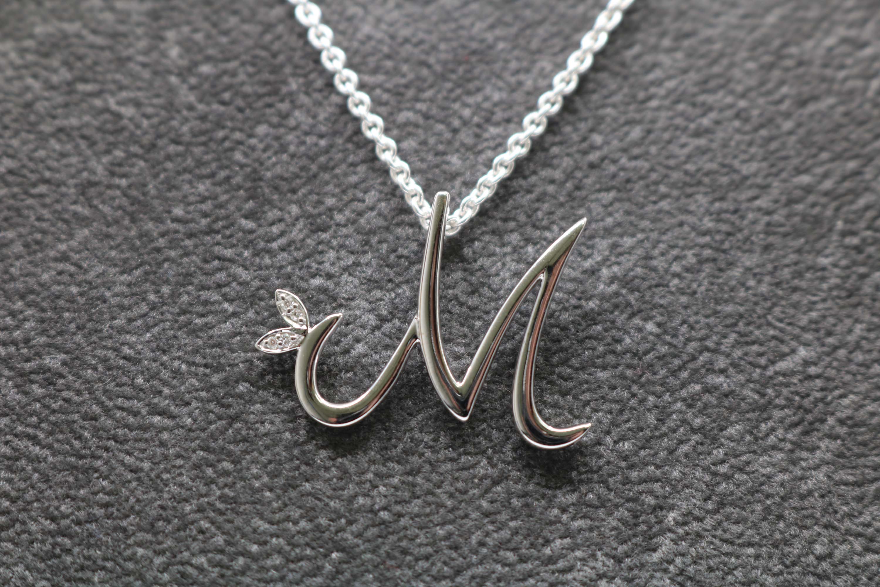 Silver Initial with Diamond Detail - Hallmark Jewellers Formby & The Jewellers Bench Widnes