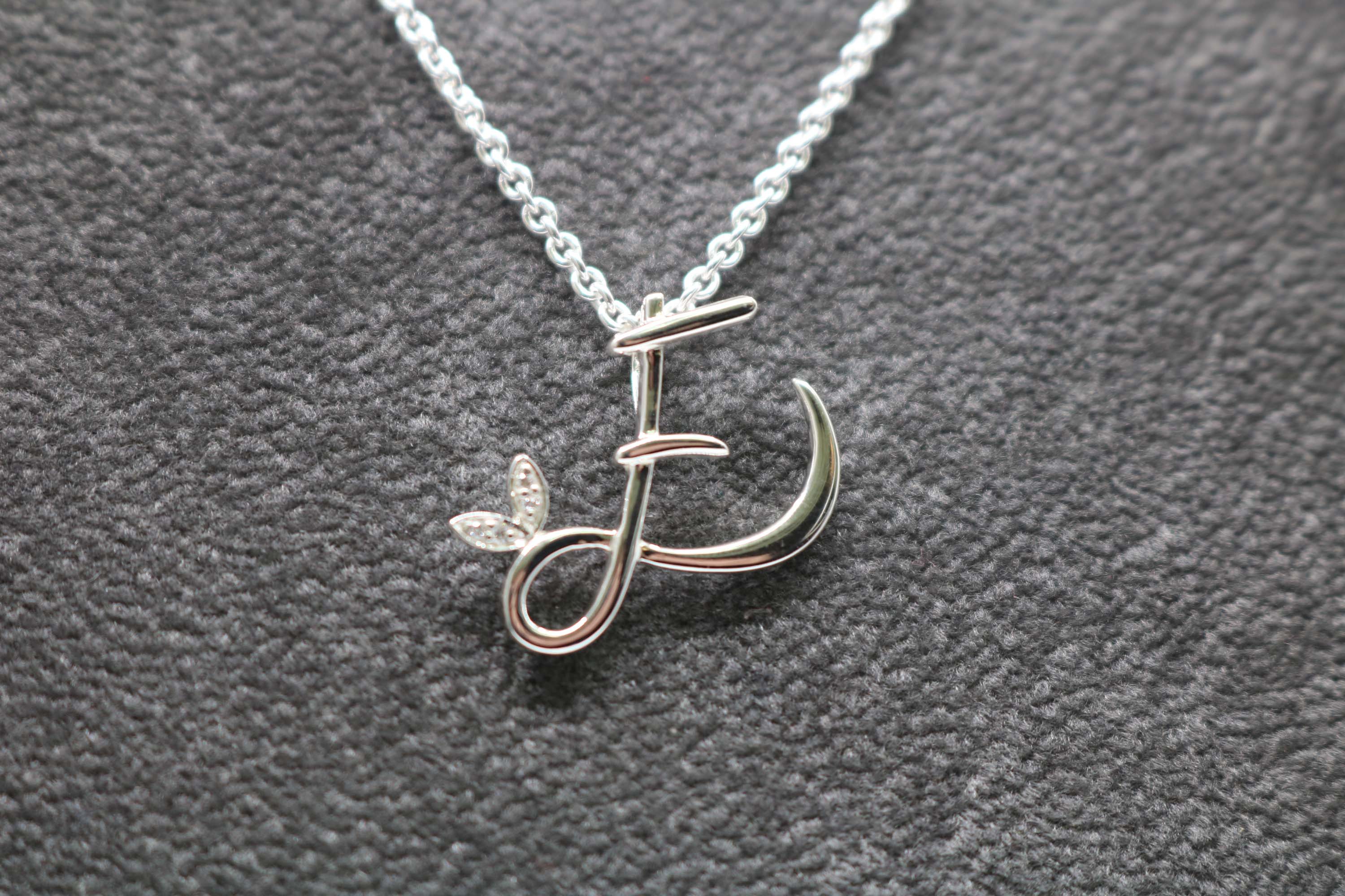 Silver Initial with Diamond Detail - Hallmark Jewellers Formby & The Jewellers Bench Widnes