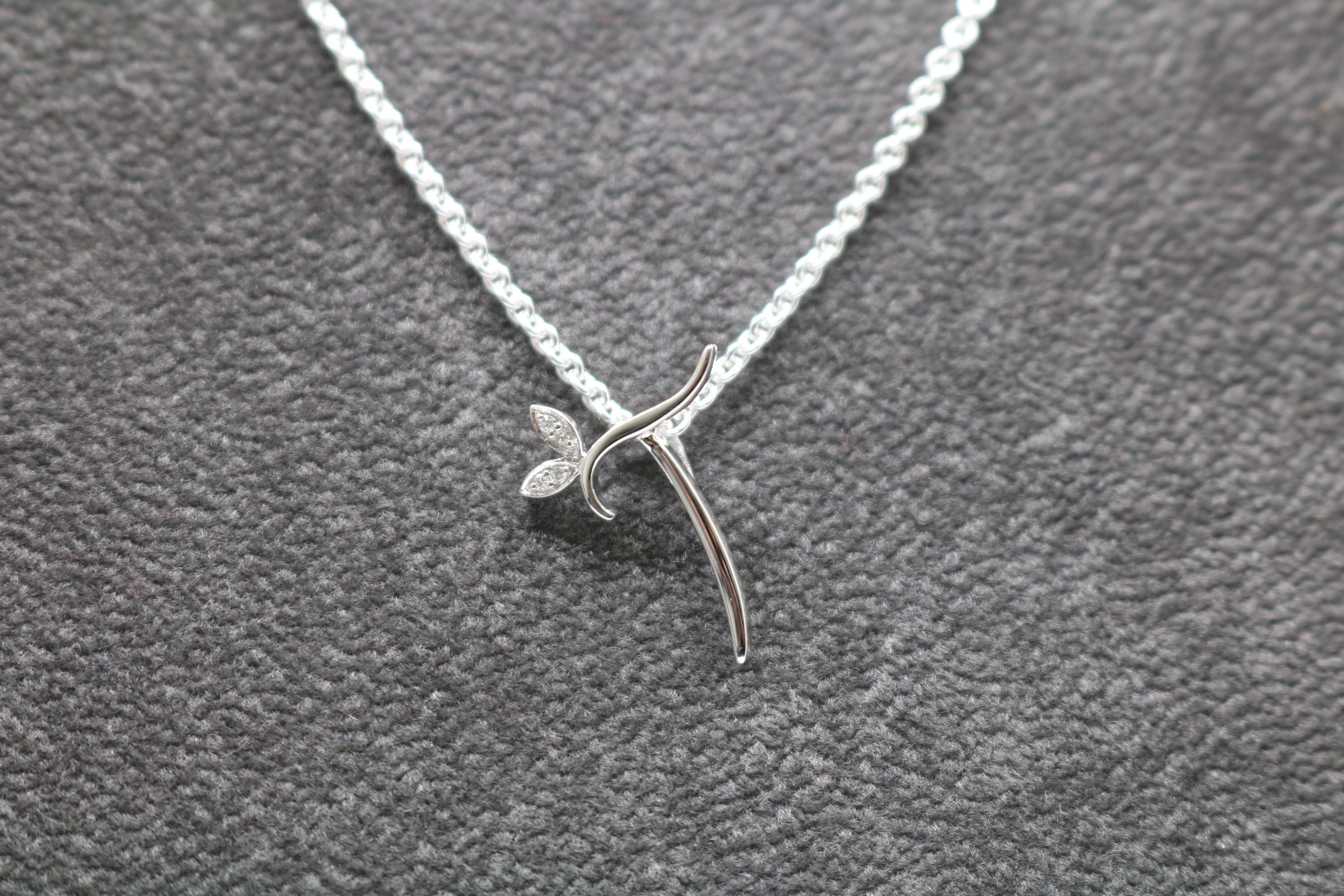 Silver Initial with CZ Detail MJI001 - Hallmark Jewellers Formby & The Jewellers Bench Widnes
