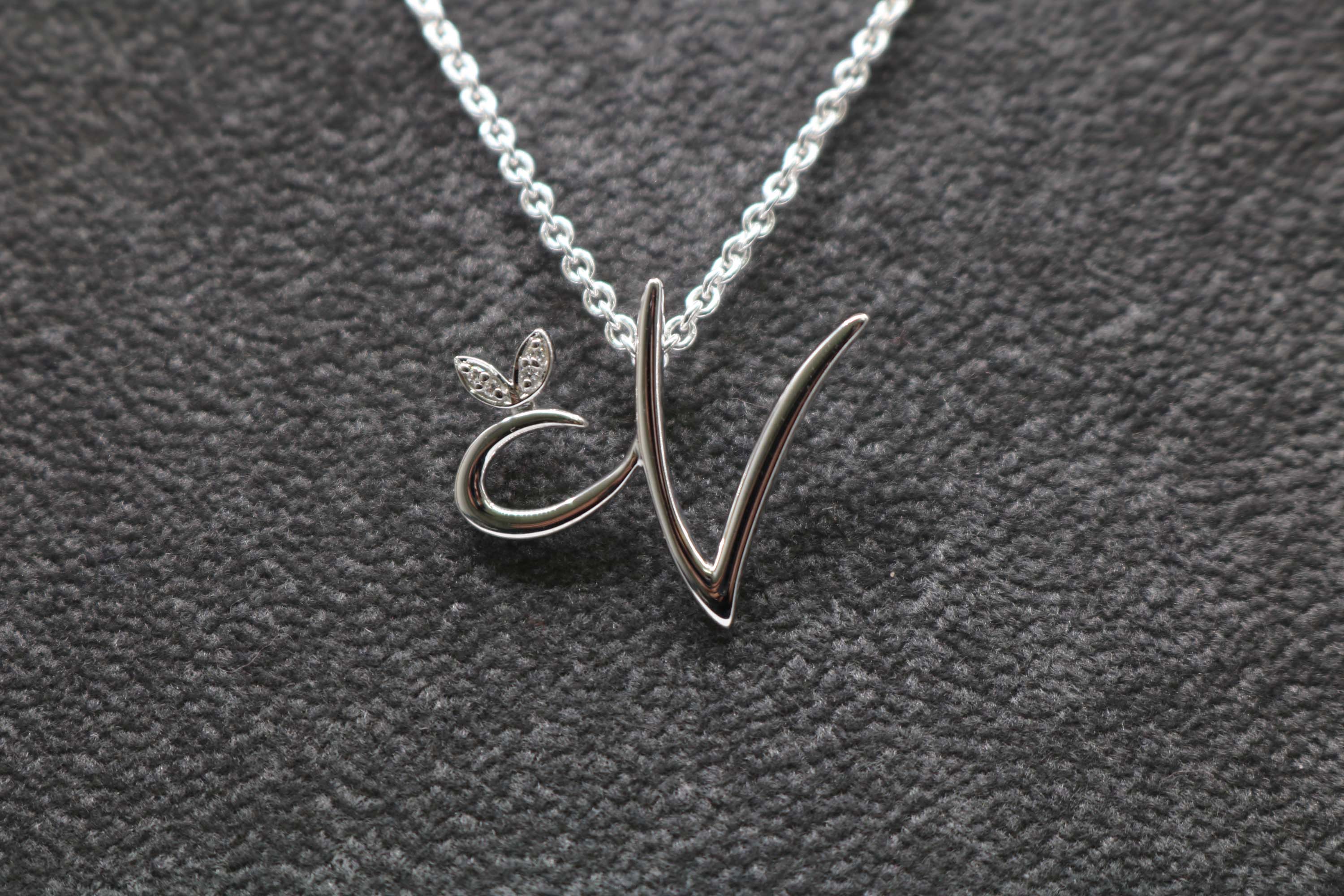 Silver Initial with Diamond Detail - Hallmark Jewellers Formby & The Jewellers Bench Widnes
