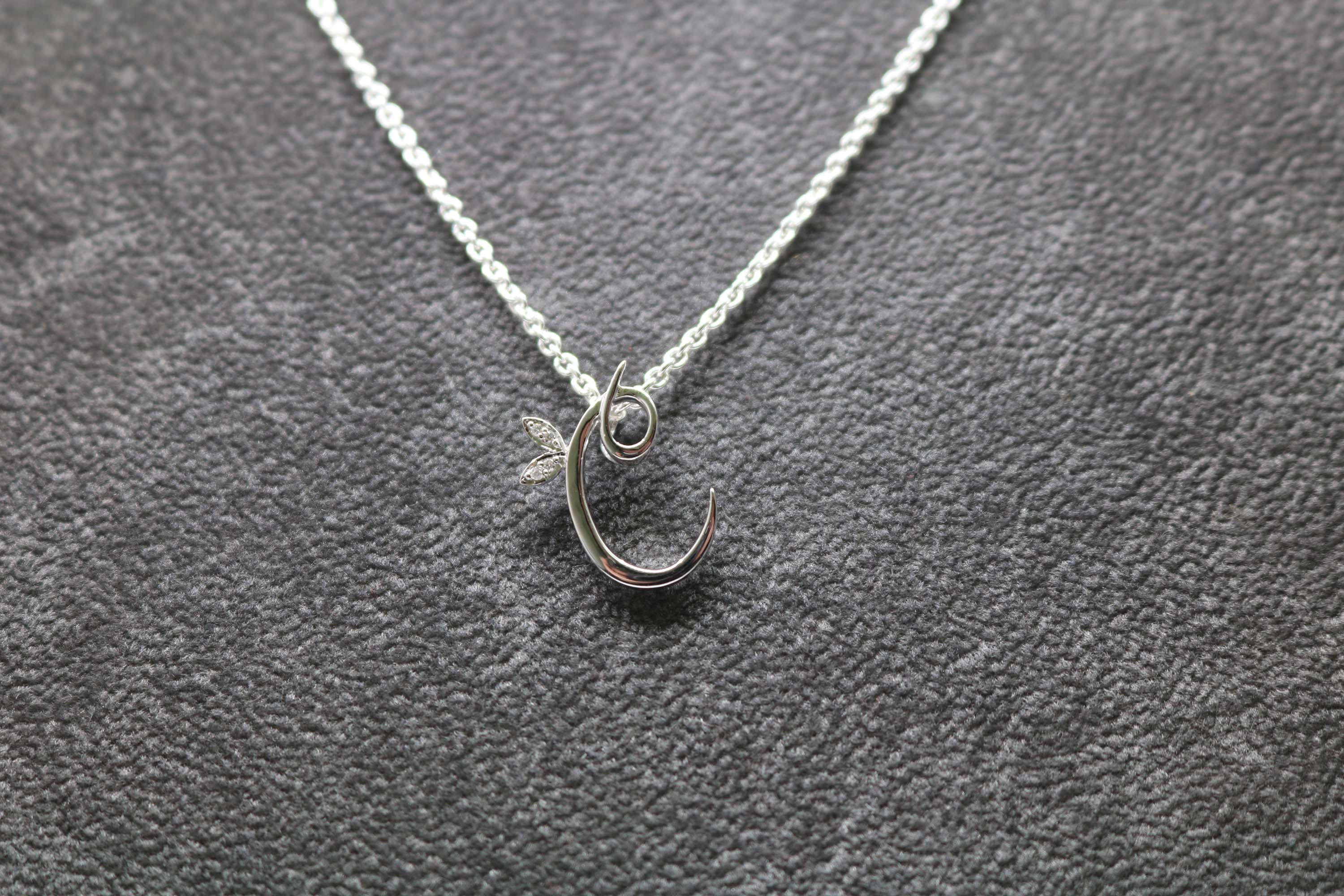 Silver Initial with Diamond Detail - Hallmark Jewellers Formby & The Jewellers Bench Widnes