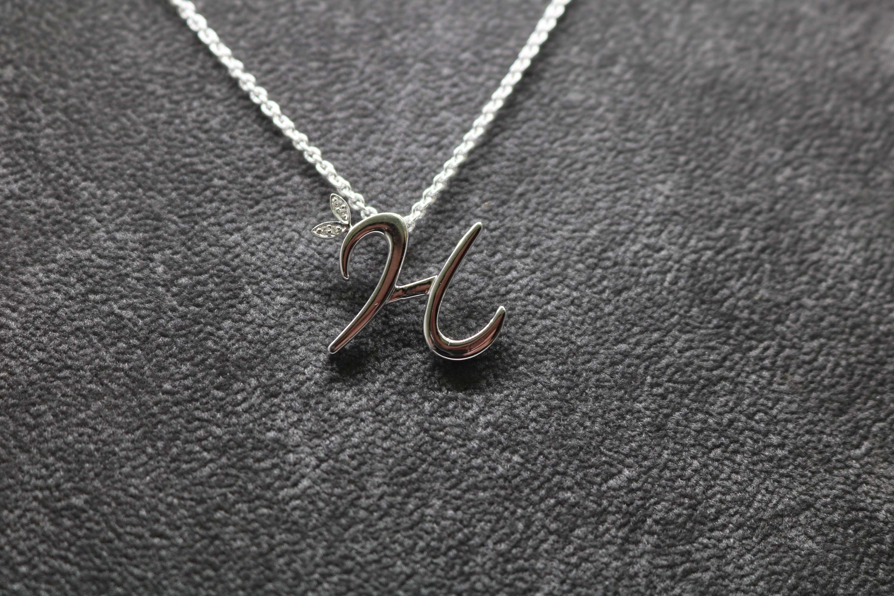 Silver Initial with Diamond Detail - Hallmark Jewellers Formby & The Jewellers Bench Widnes