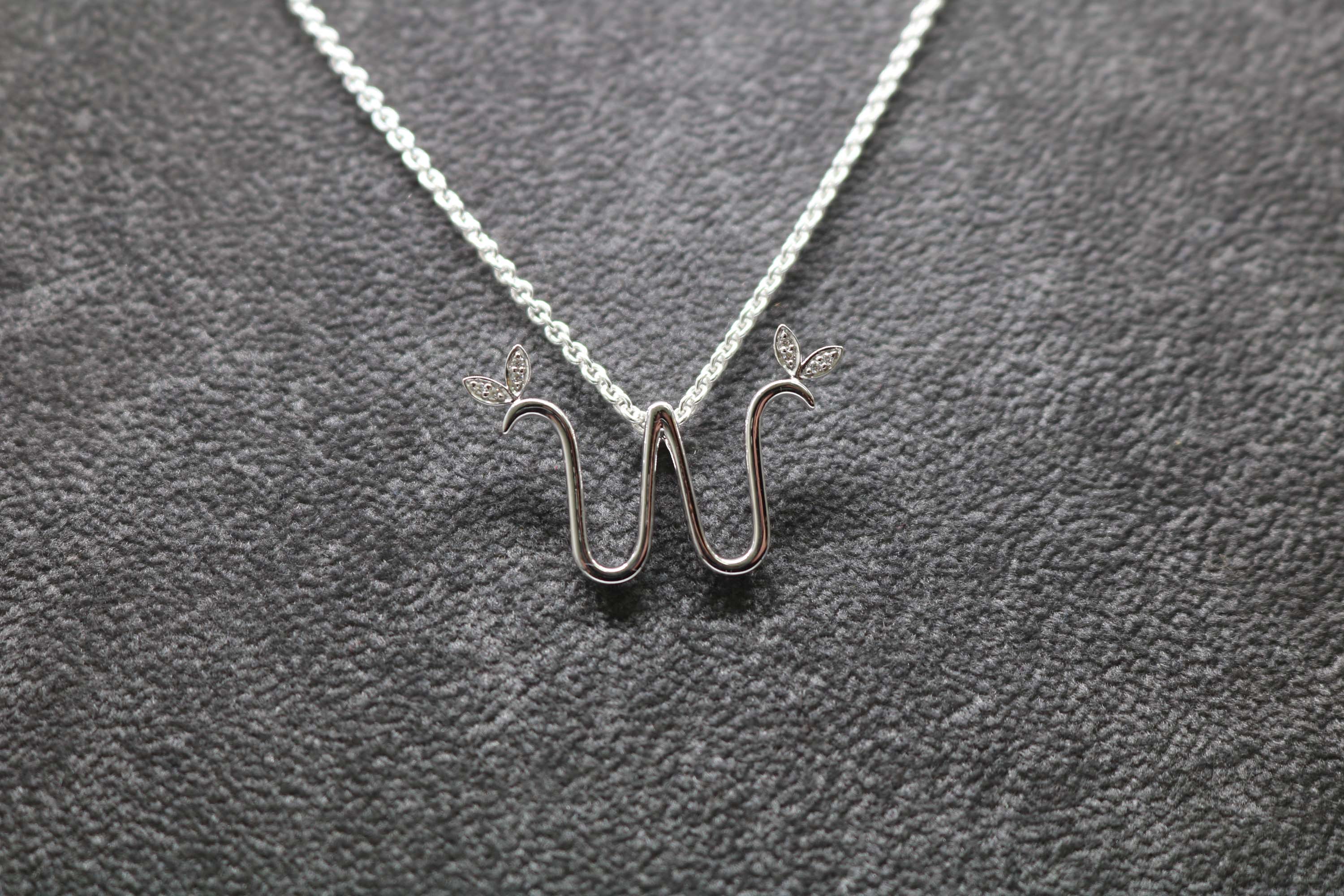 Silver Initial with Diamond Detail - Hallmark Jewellers Formby & The Jewellers Bench Widnes