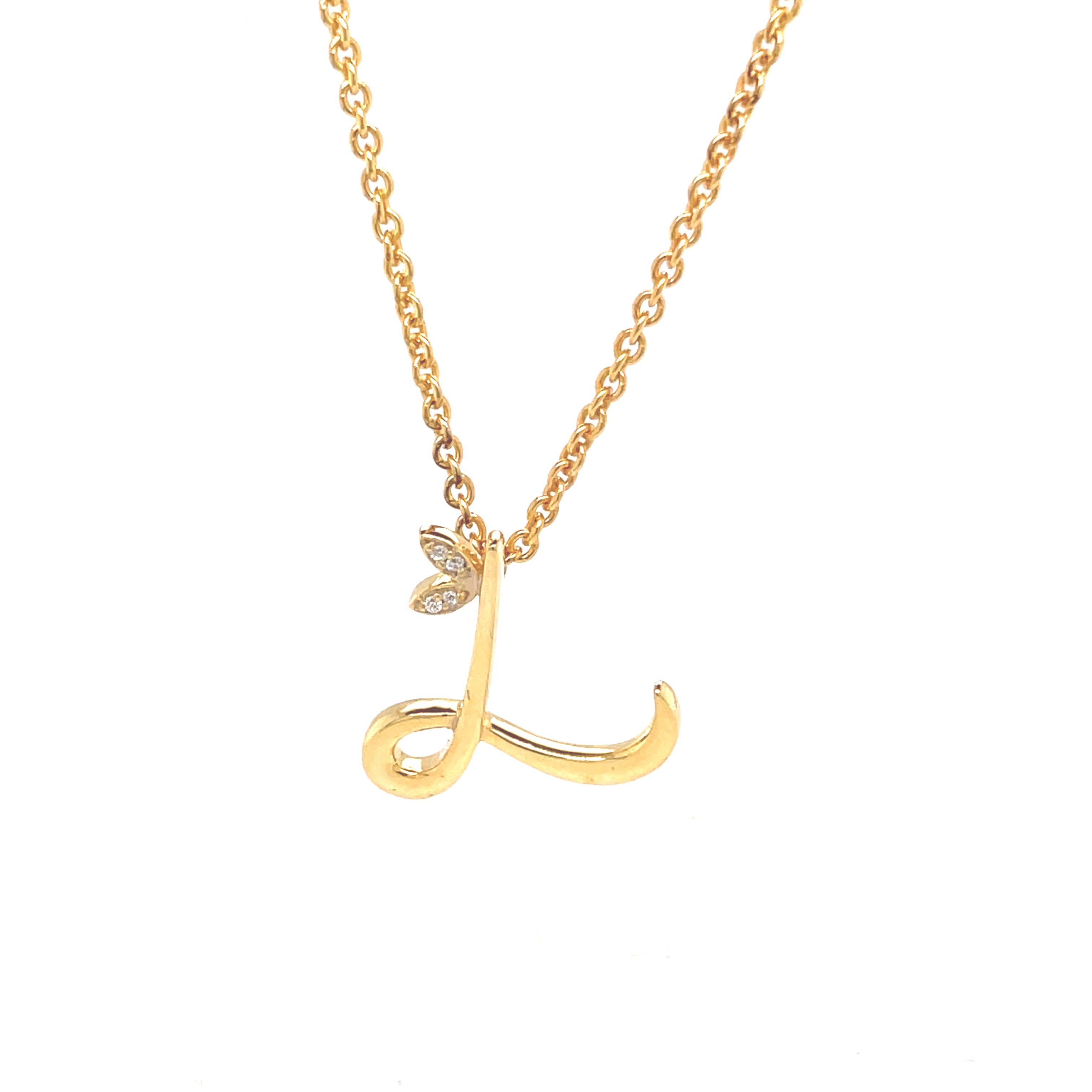 Silver Initial with CZ Detail 18ct Yellow Gold plated - Hallmark Jewellers Formby & The Jewellers Bench Widnes