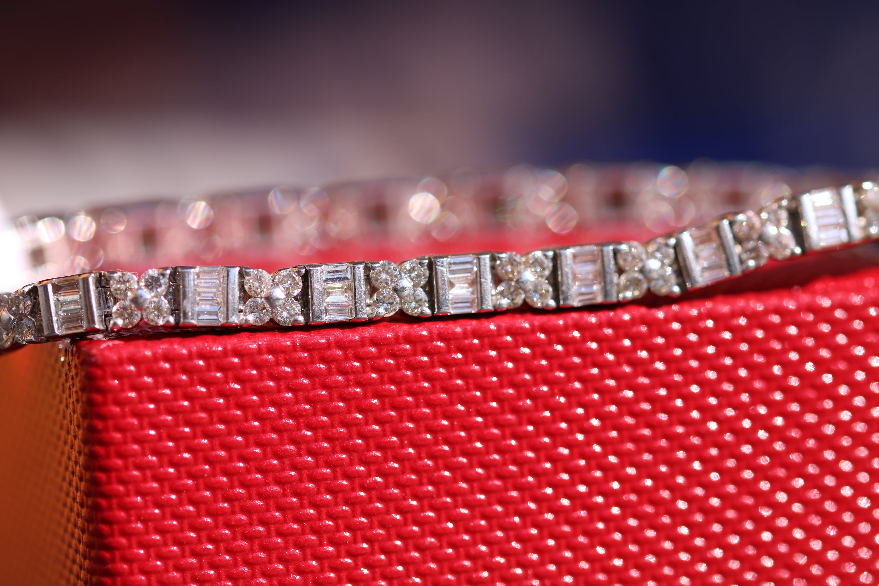 18ct White Gold Diamond Bracelet 4.00ct - HJ096 - Hallmark Jewellers Formby & The Jewellers Bench Widnes